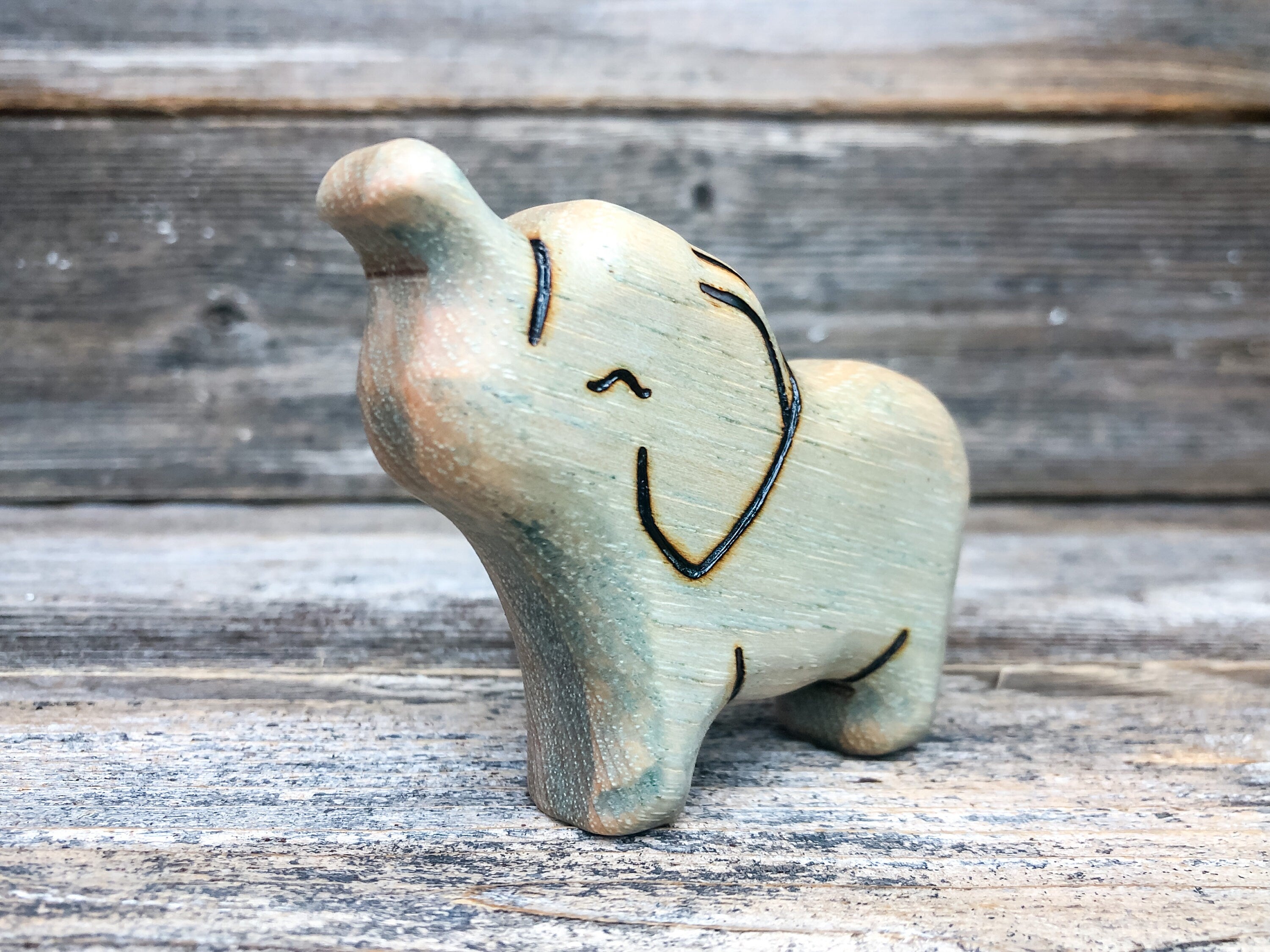 Wooden Baby Elephant Toy