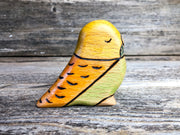 Wooden Green Yellow Budgie Parakeet Toy