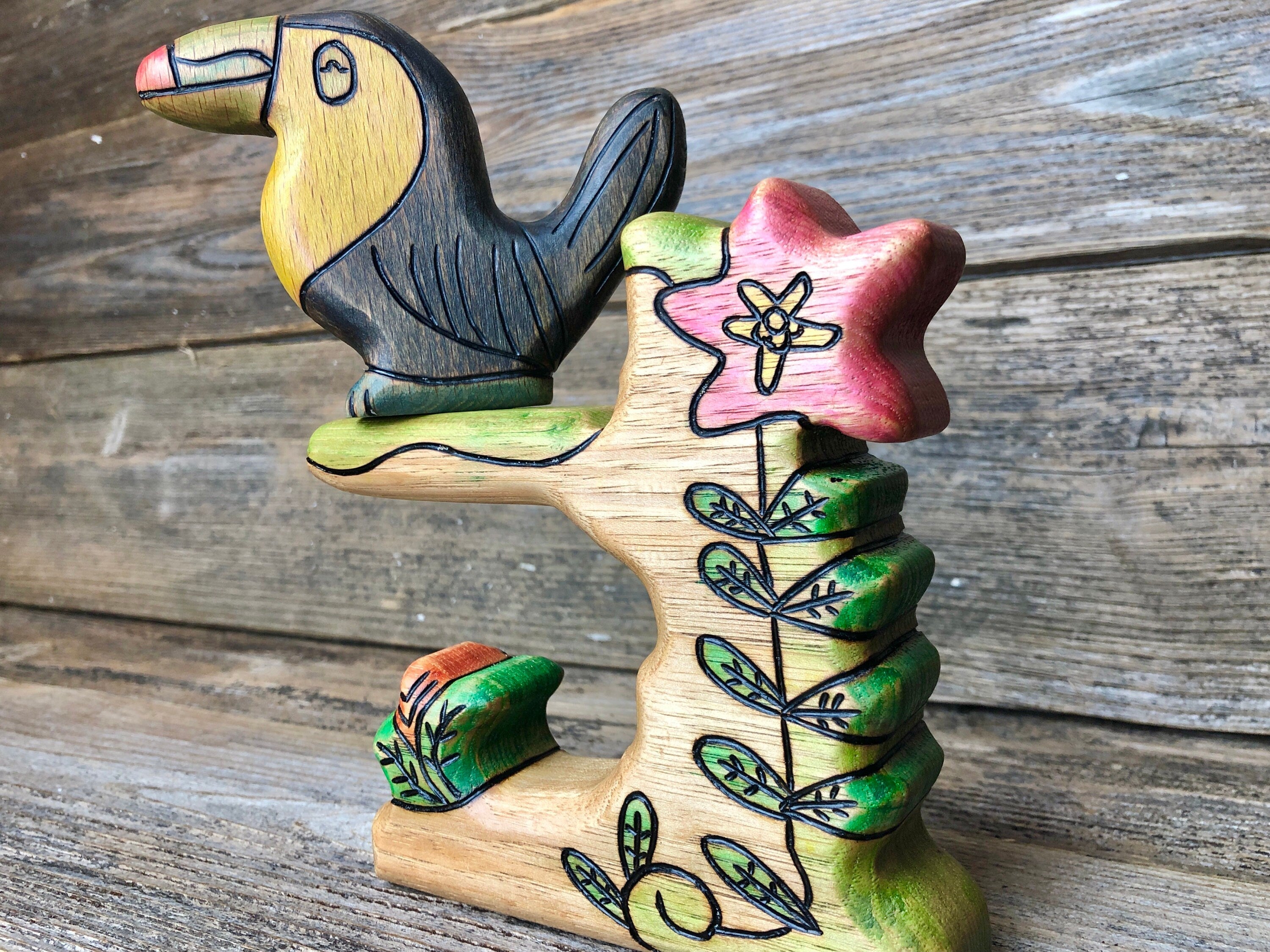 Preorder - Wooden Jungle Perch Toy