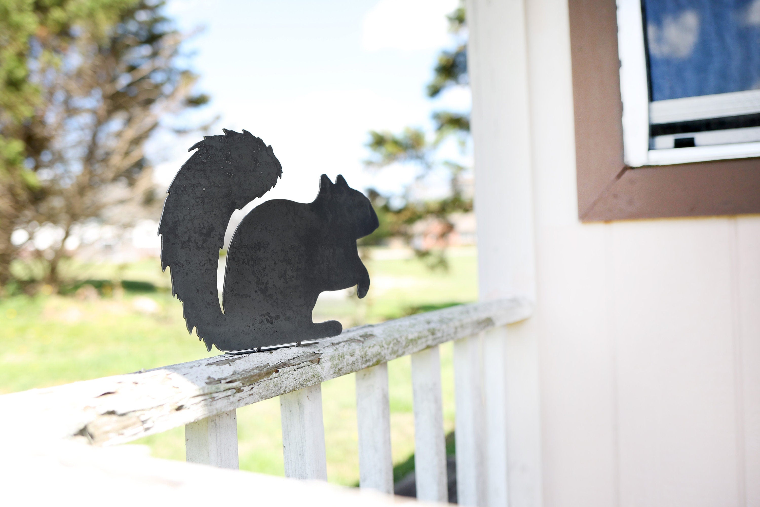 Metal Squirrel Statue