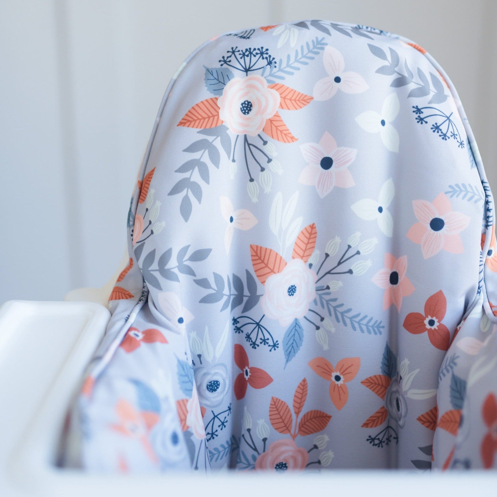 Gray Floral Ikea Antilop Cushion Cover