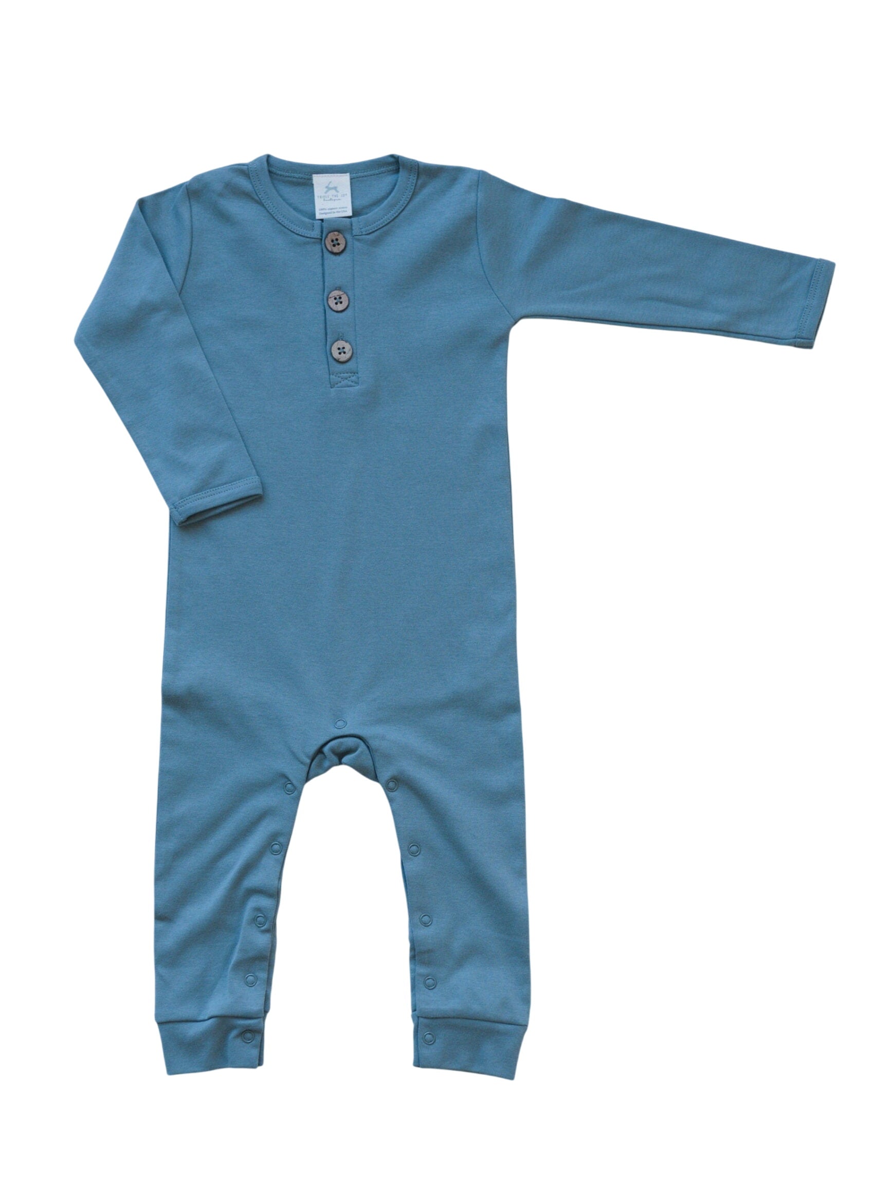 Organic Cotton Henley Romper