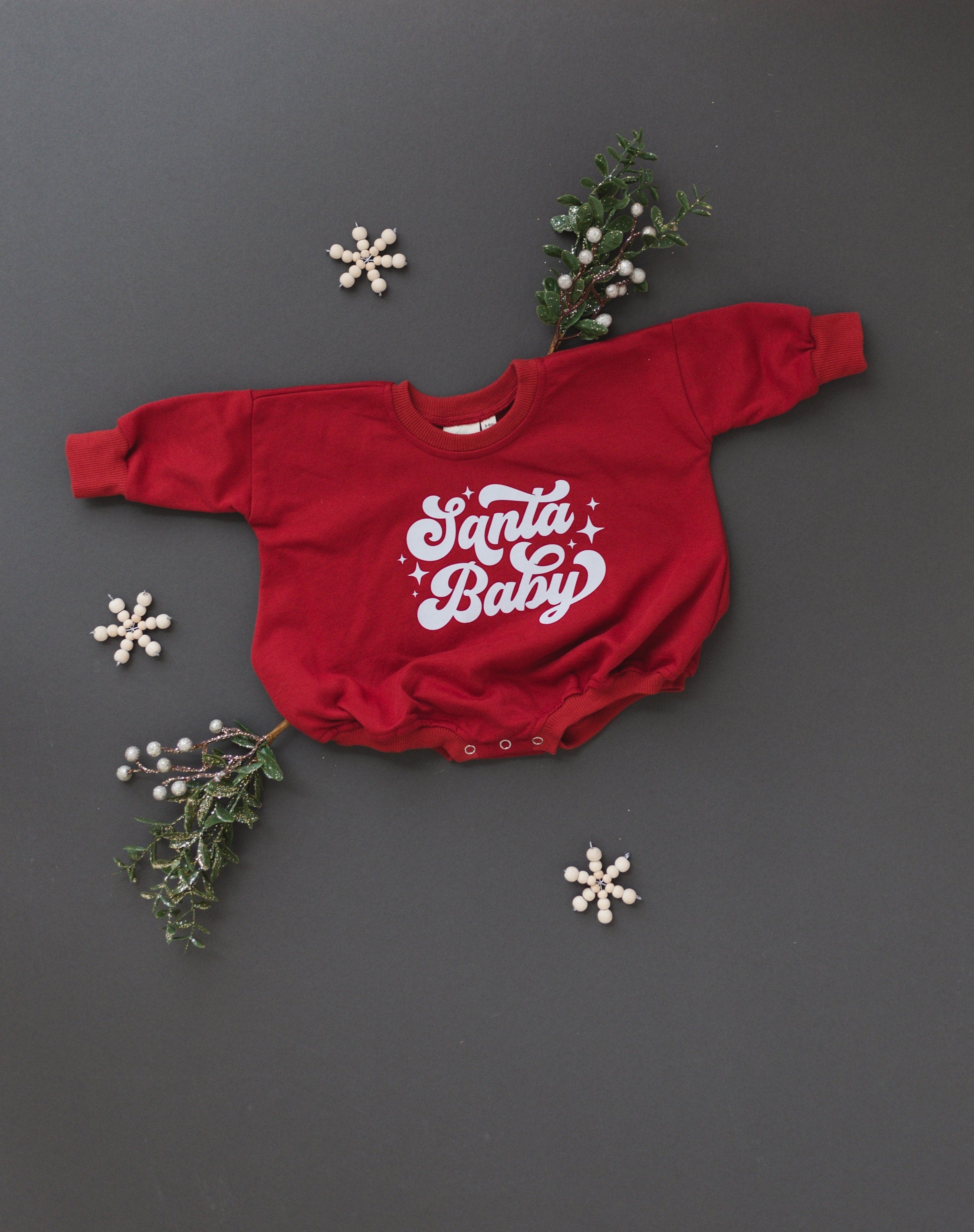 Santa Baby Sweatshirt Romper