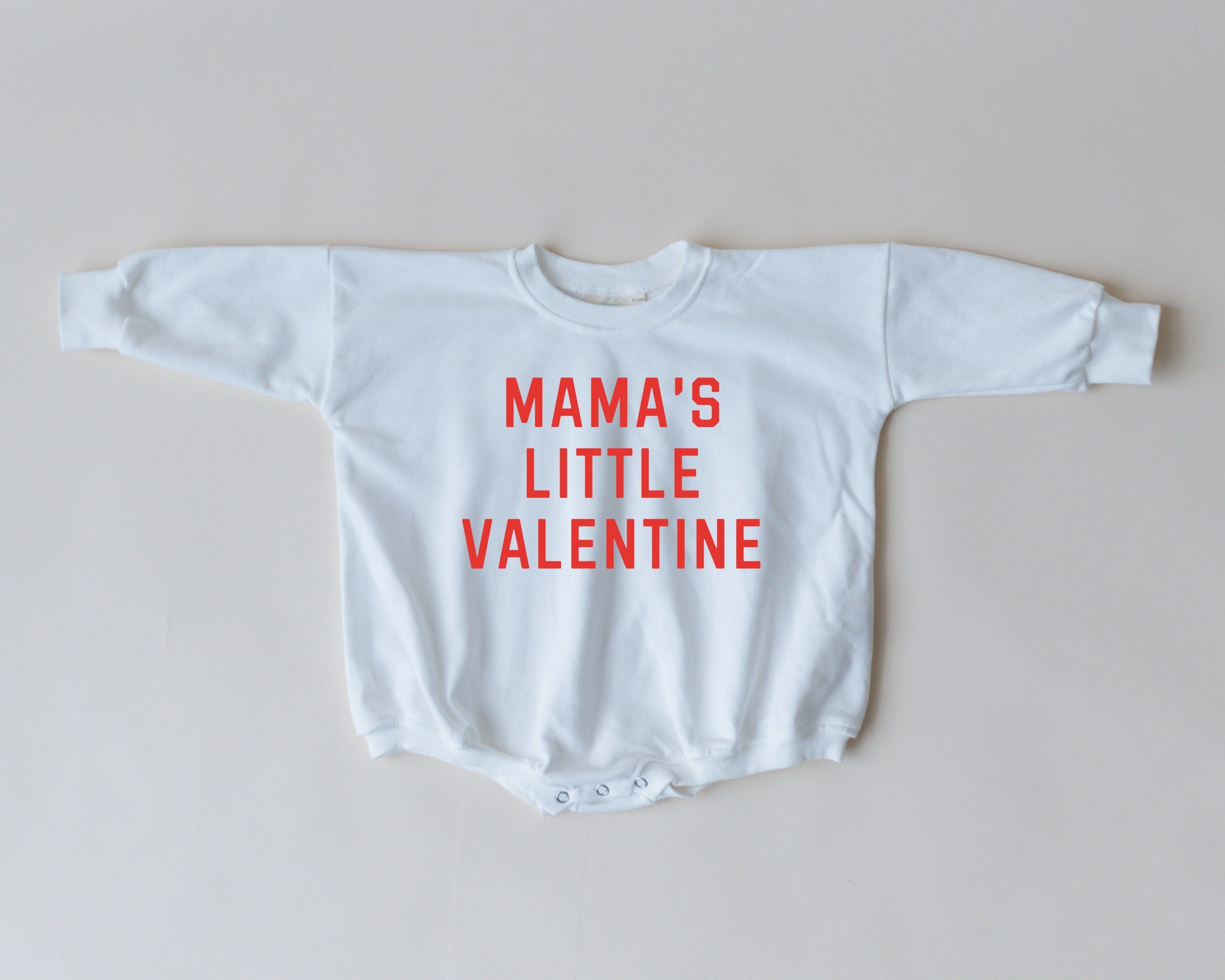 Mama's Little Valentine Sweatshirt Romper - More Colors
