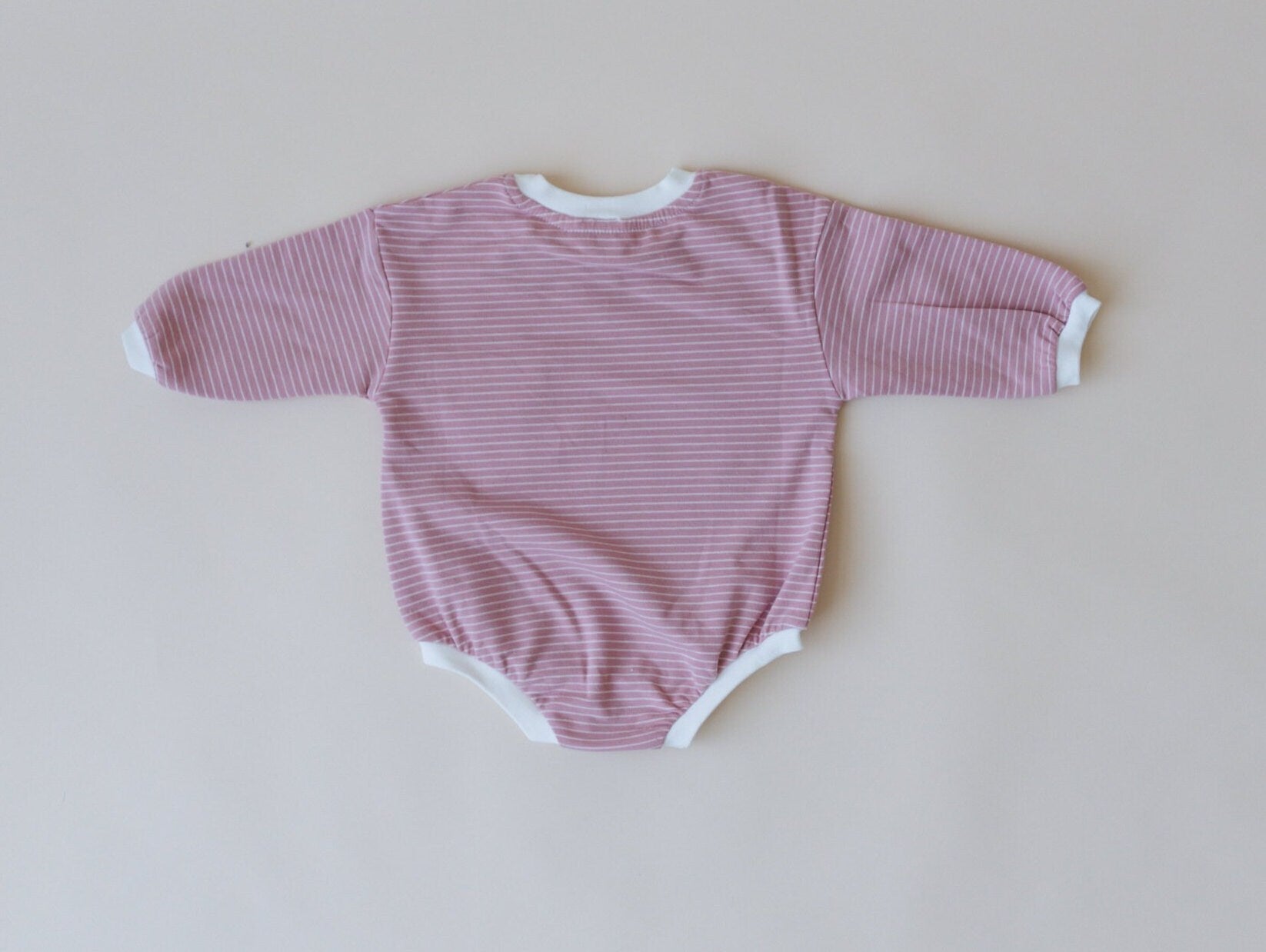 Organic Cotton Striped Sweatshirt Romper