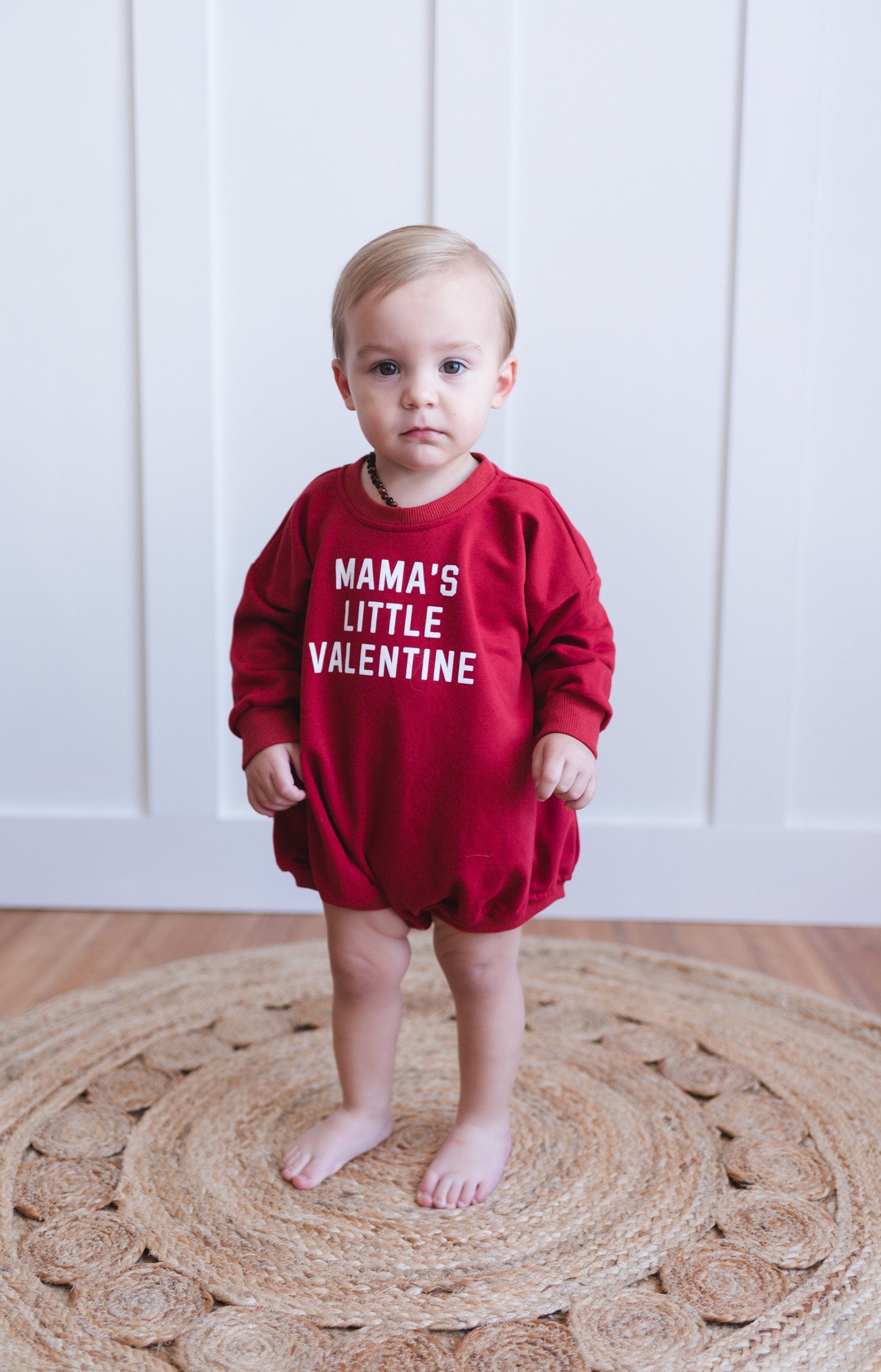 Mama's Little Valentine Sweatshirt Romper - More Colors