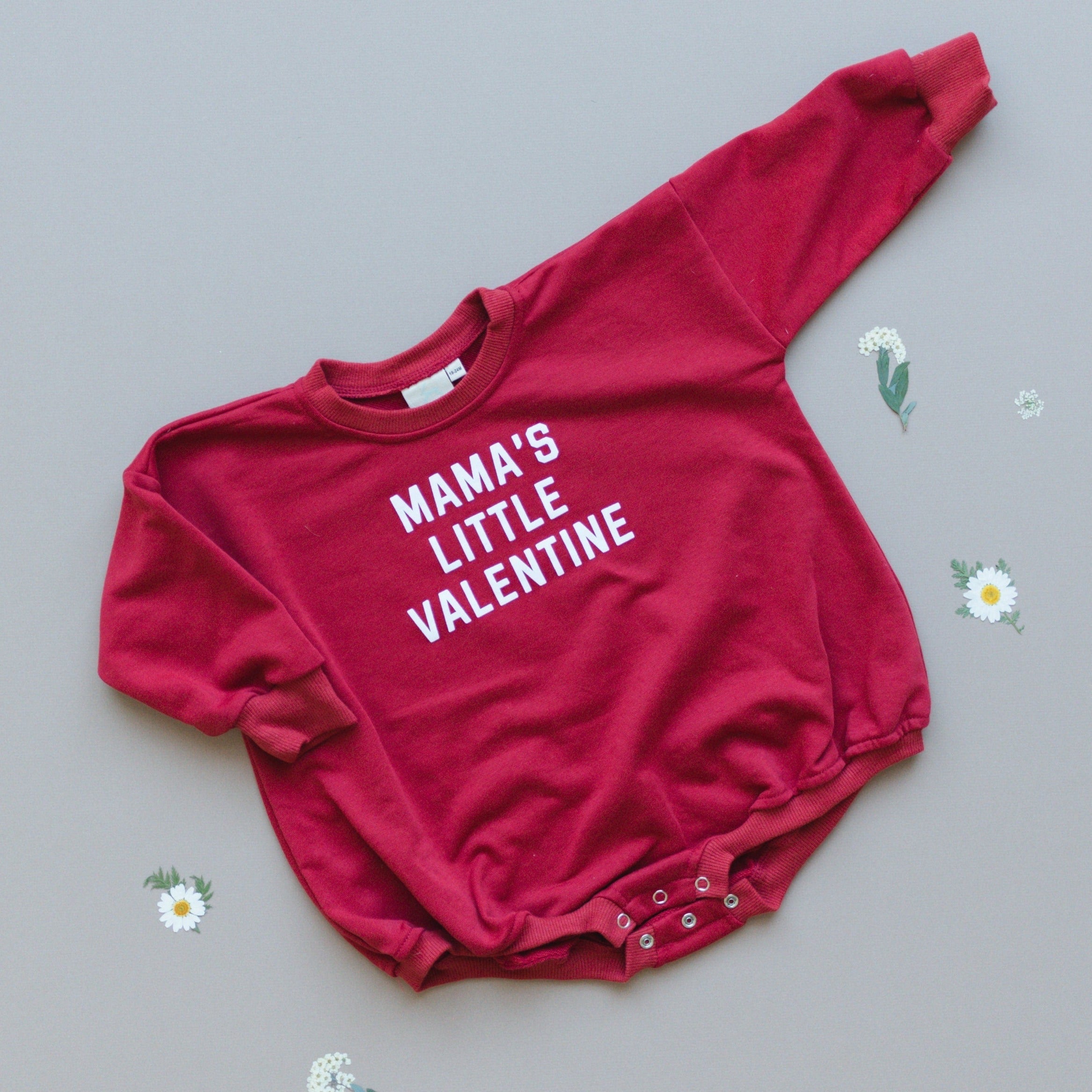 Mama's Little Valentine Sweatshirt Romper - More Colors