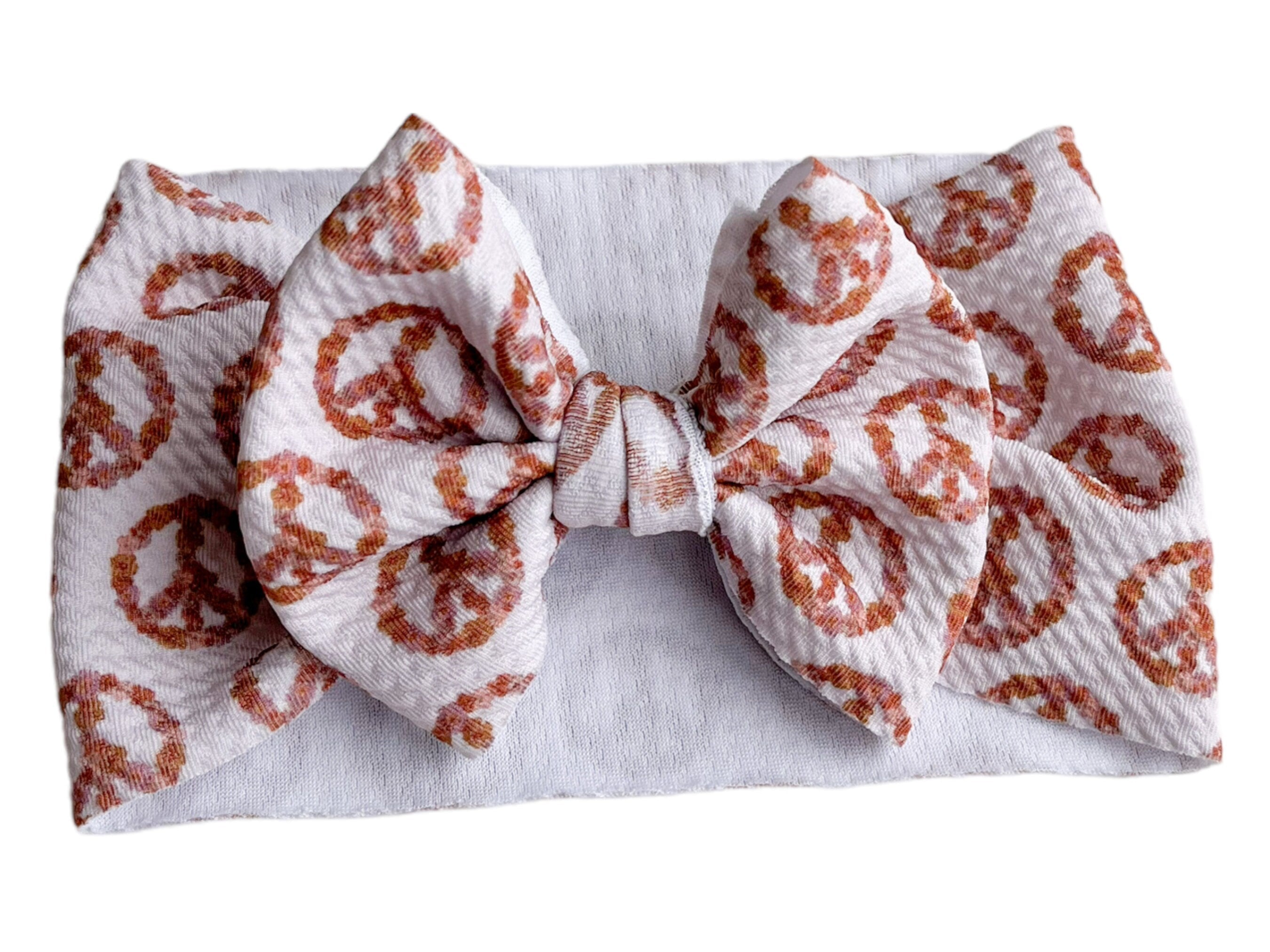 Peace Sign Headwrap Bow