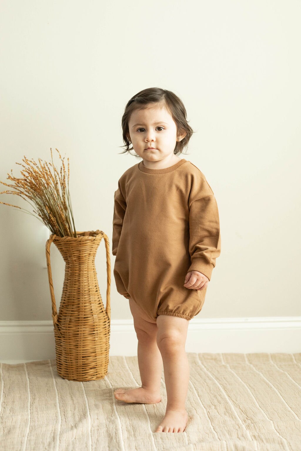 Organic Oversized Sweatshirt Baby Boy Girl Romper