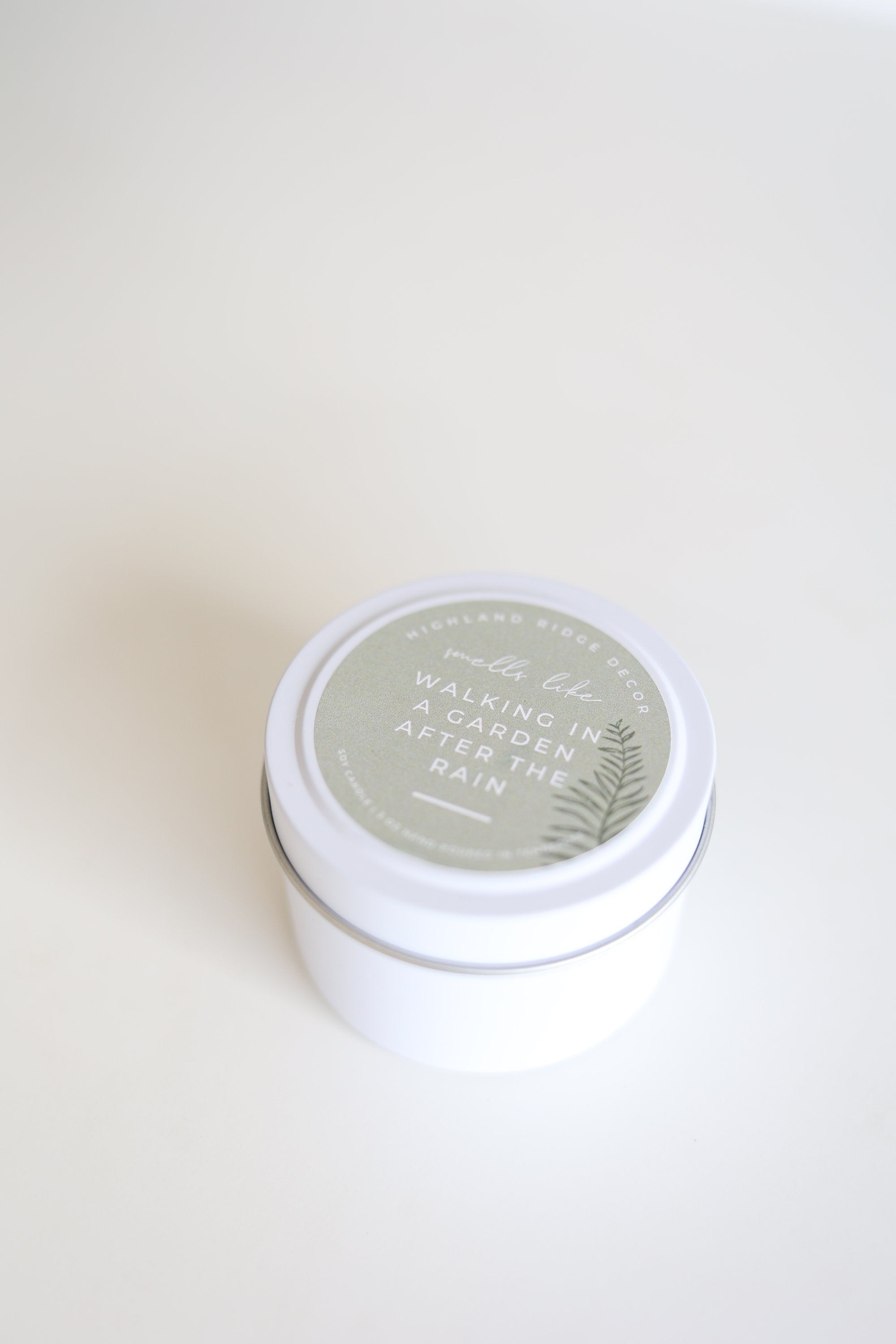"walking In A Garden After The Rain" Candle Tin