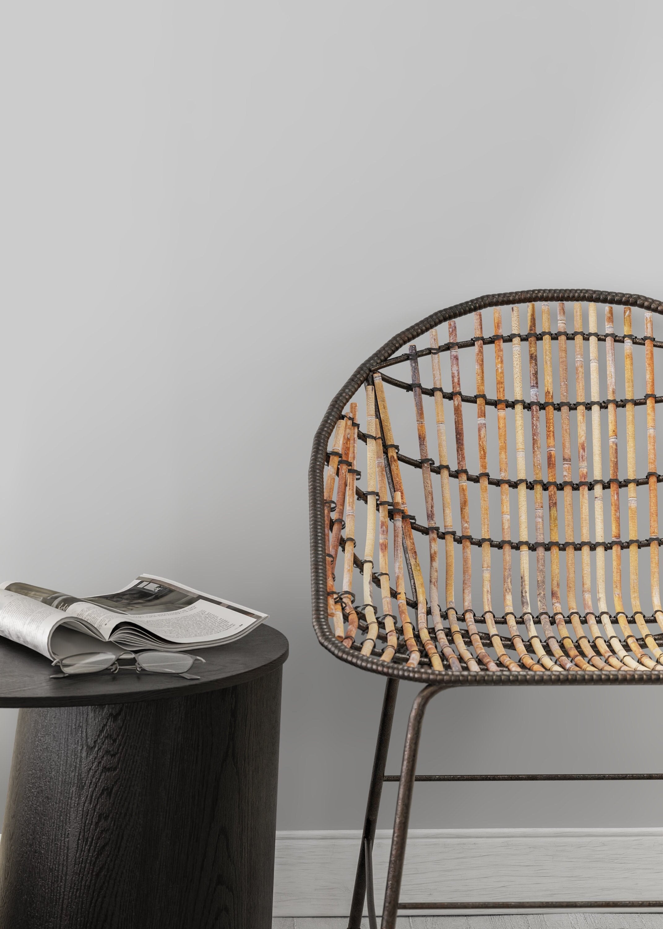 Solid Color Wallpaper With A Smooth Finish In Light Gray - D411