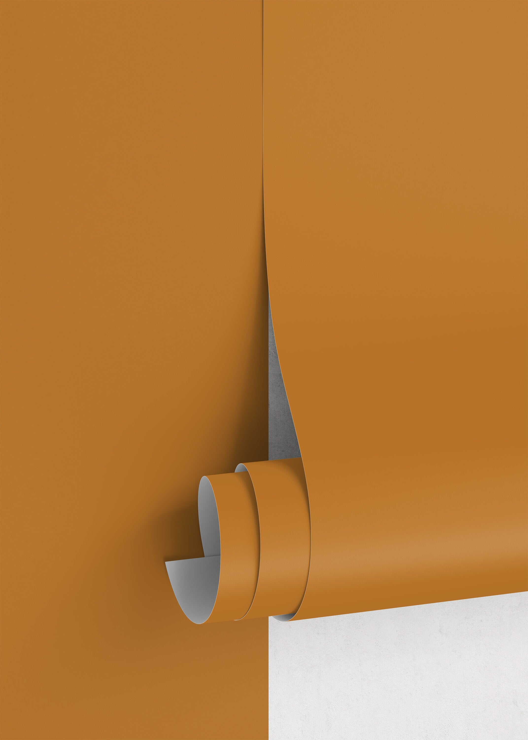 Solid Color Wallpaper In A Minimalist Style In Brownish Orange - D416