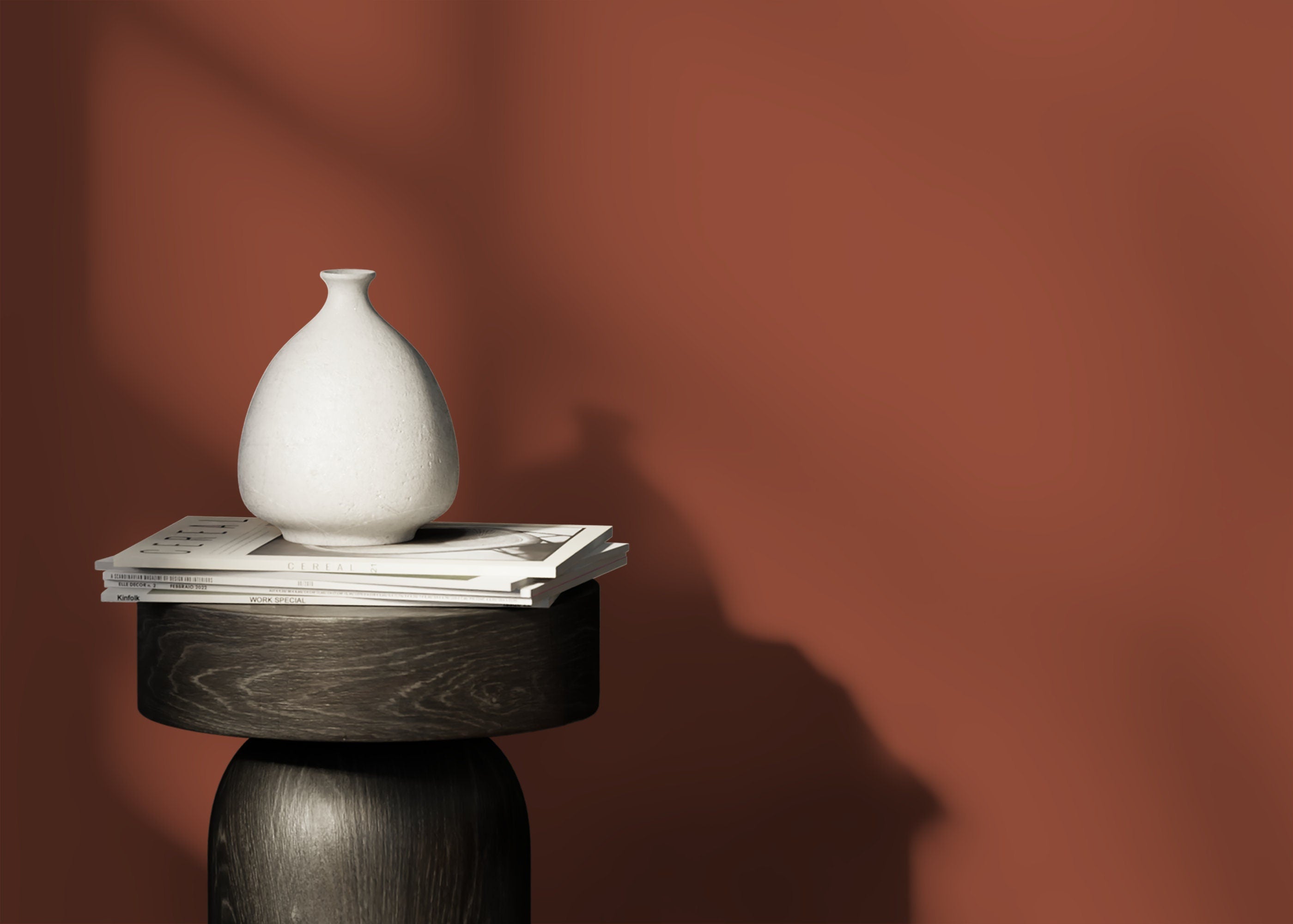 Solid Color Wallpaper In An Earthy Terracotta Hue - D428