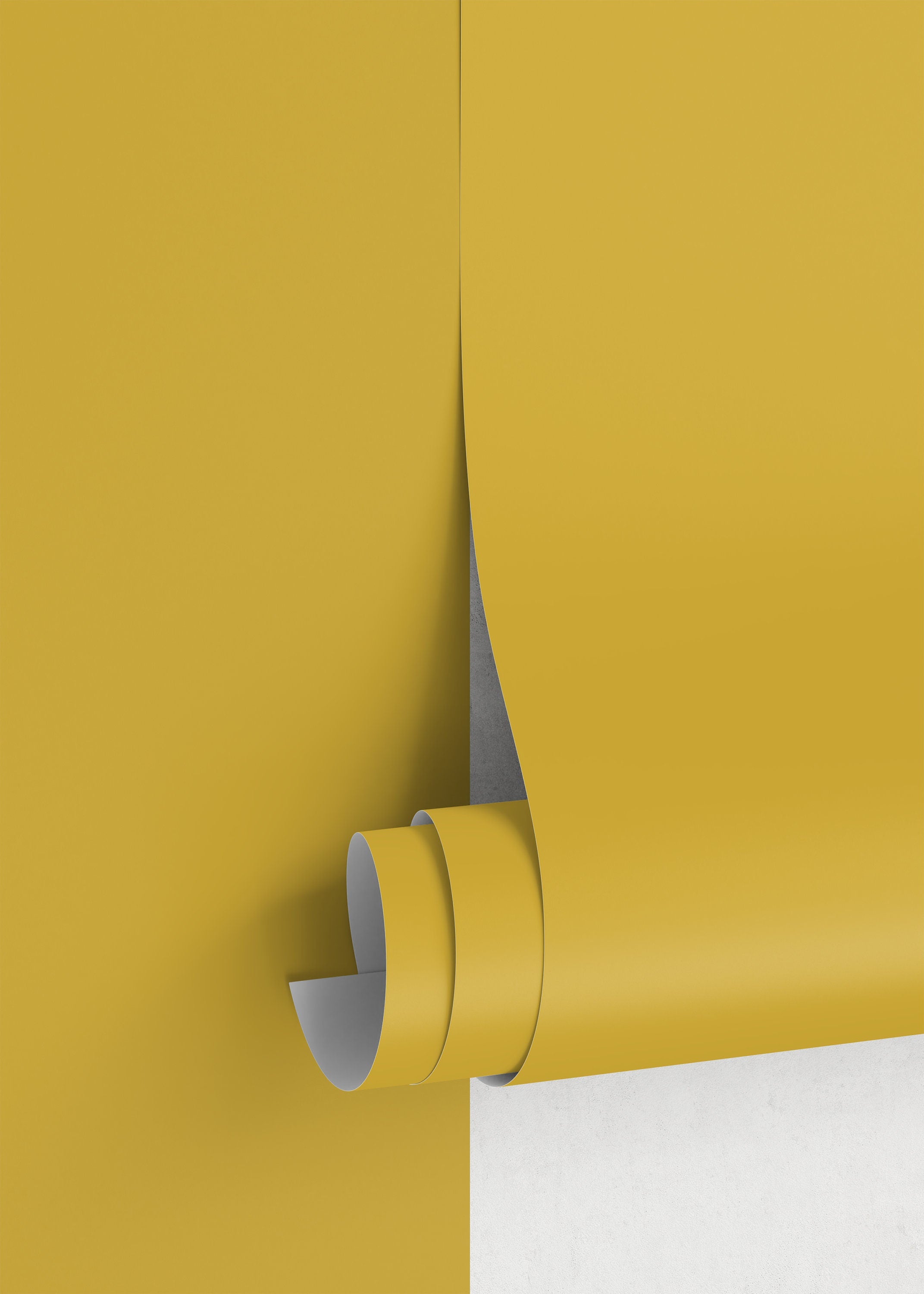 Minimalist Wallpaper With A Solid Color Design In Golden Yellow - D436