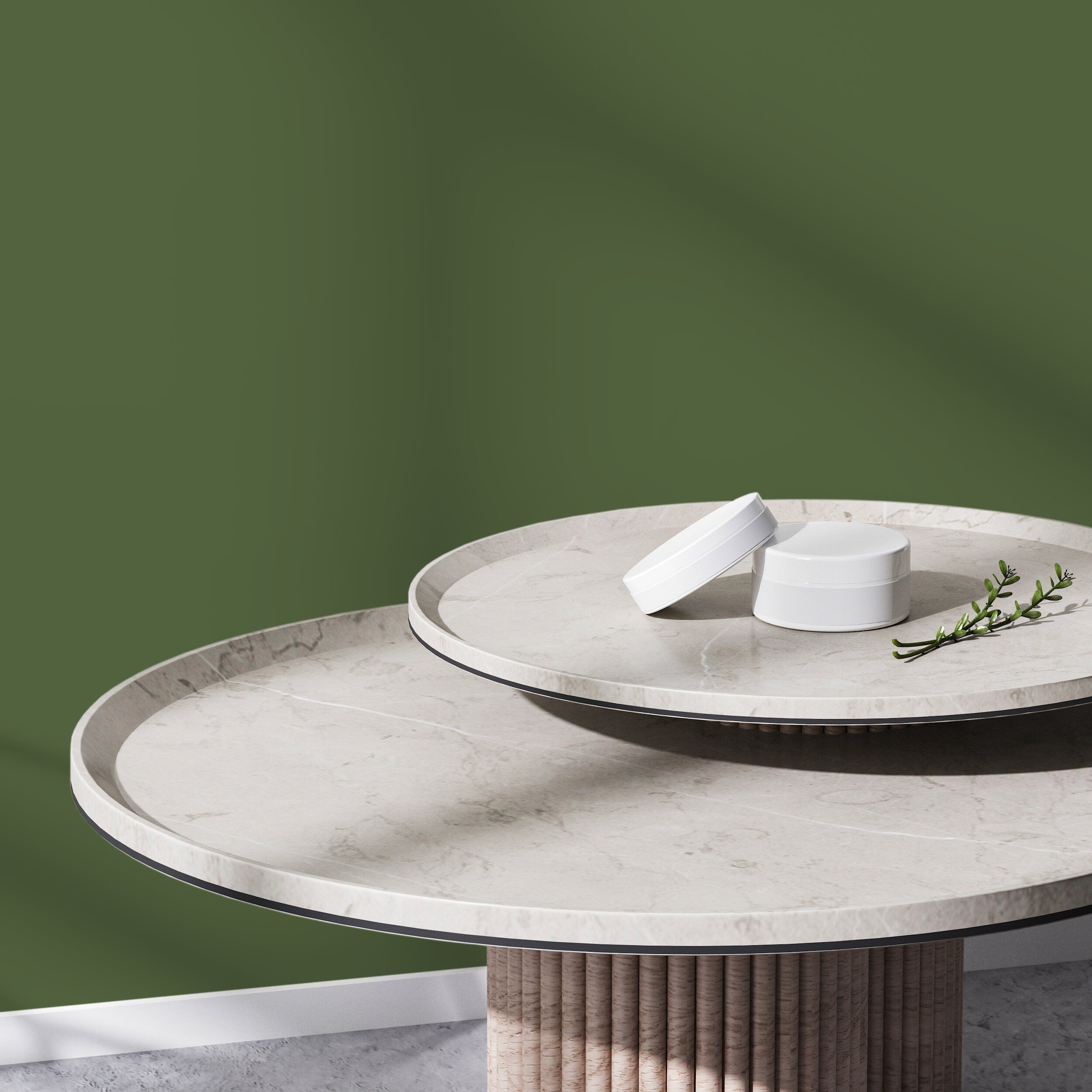 Solid Color Wallpaper In A Deep Olive Green - D437