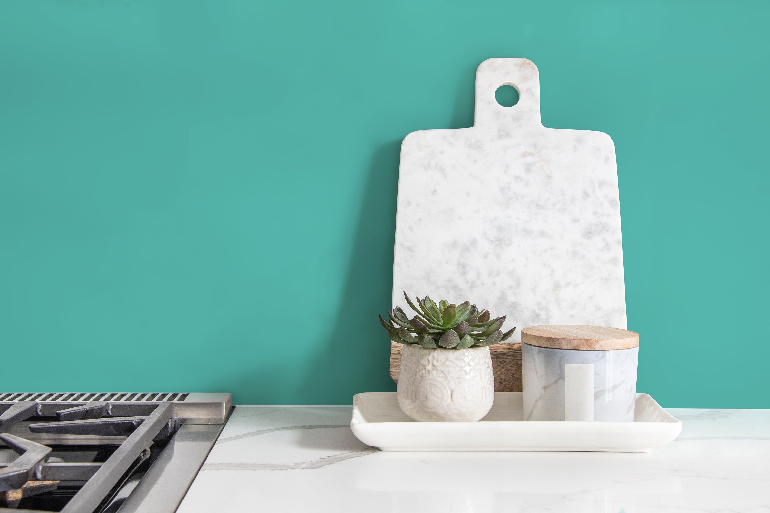 Solid Color Wallpaper In Turquoise - D443