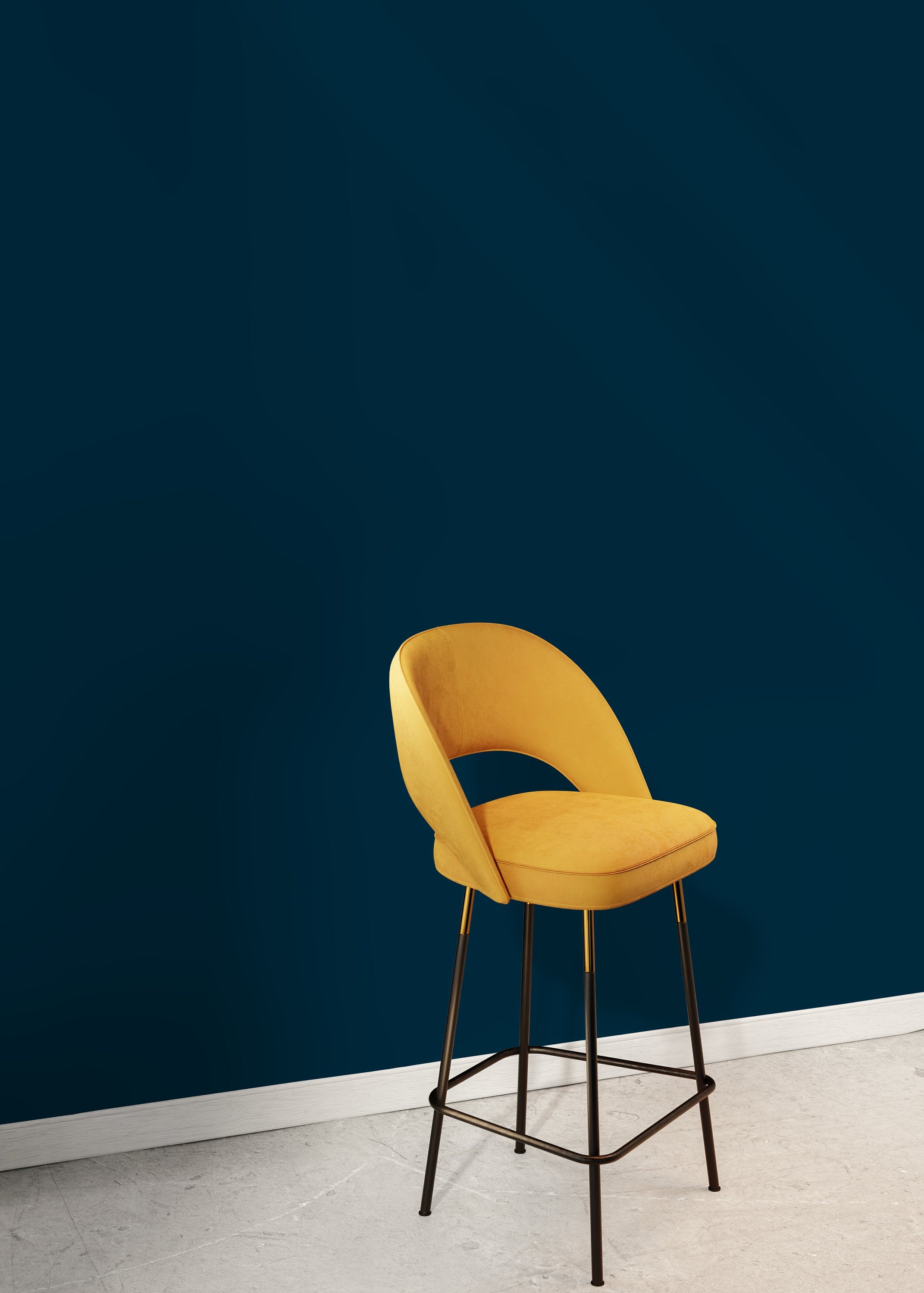 Solid Color Wallpaper With A Minimalist Aesthetic In Navy Blue - D446