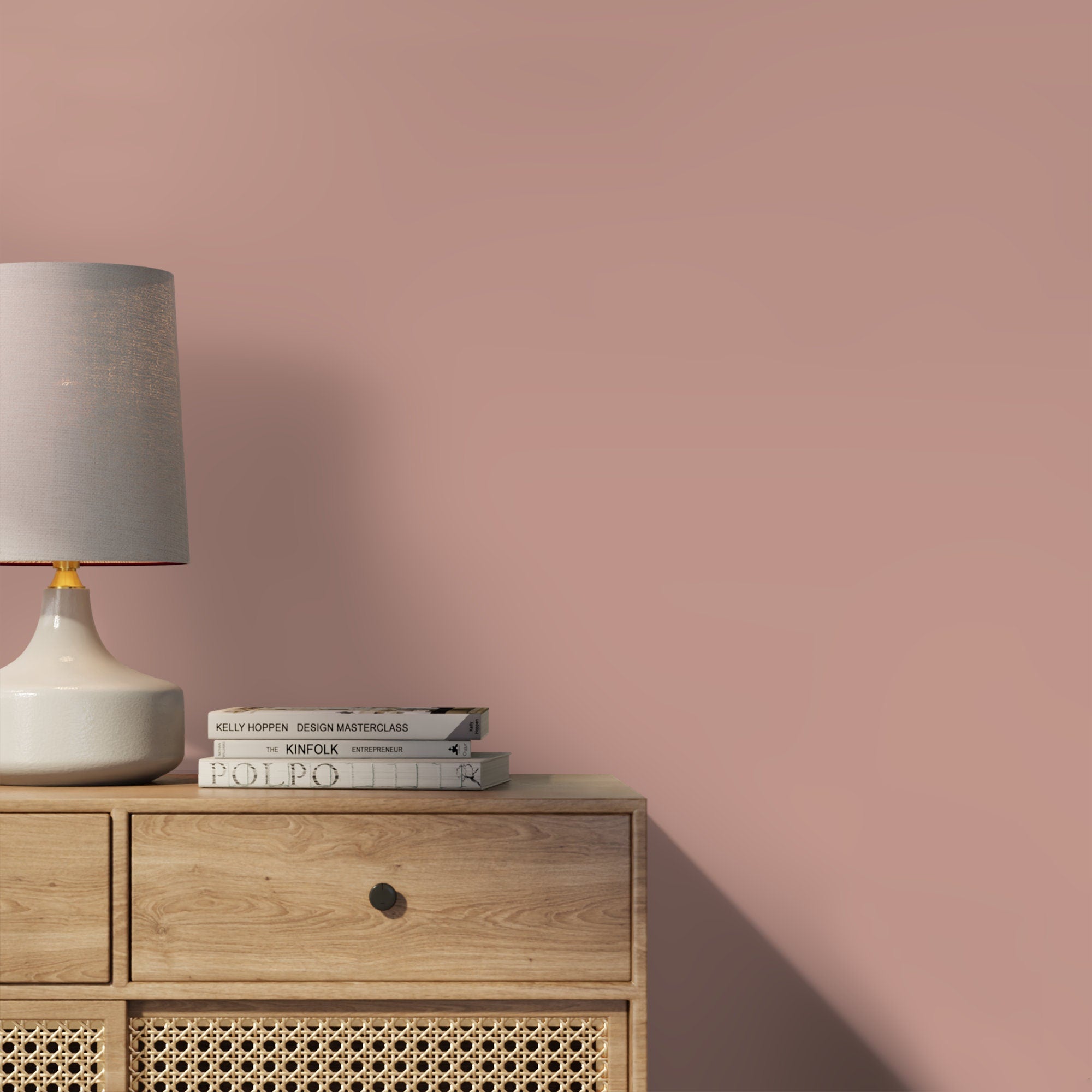 Solid Color Wallpaper With A Minimalist Style In Blush Pink - D453