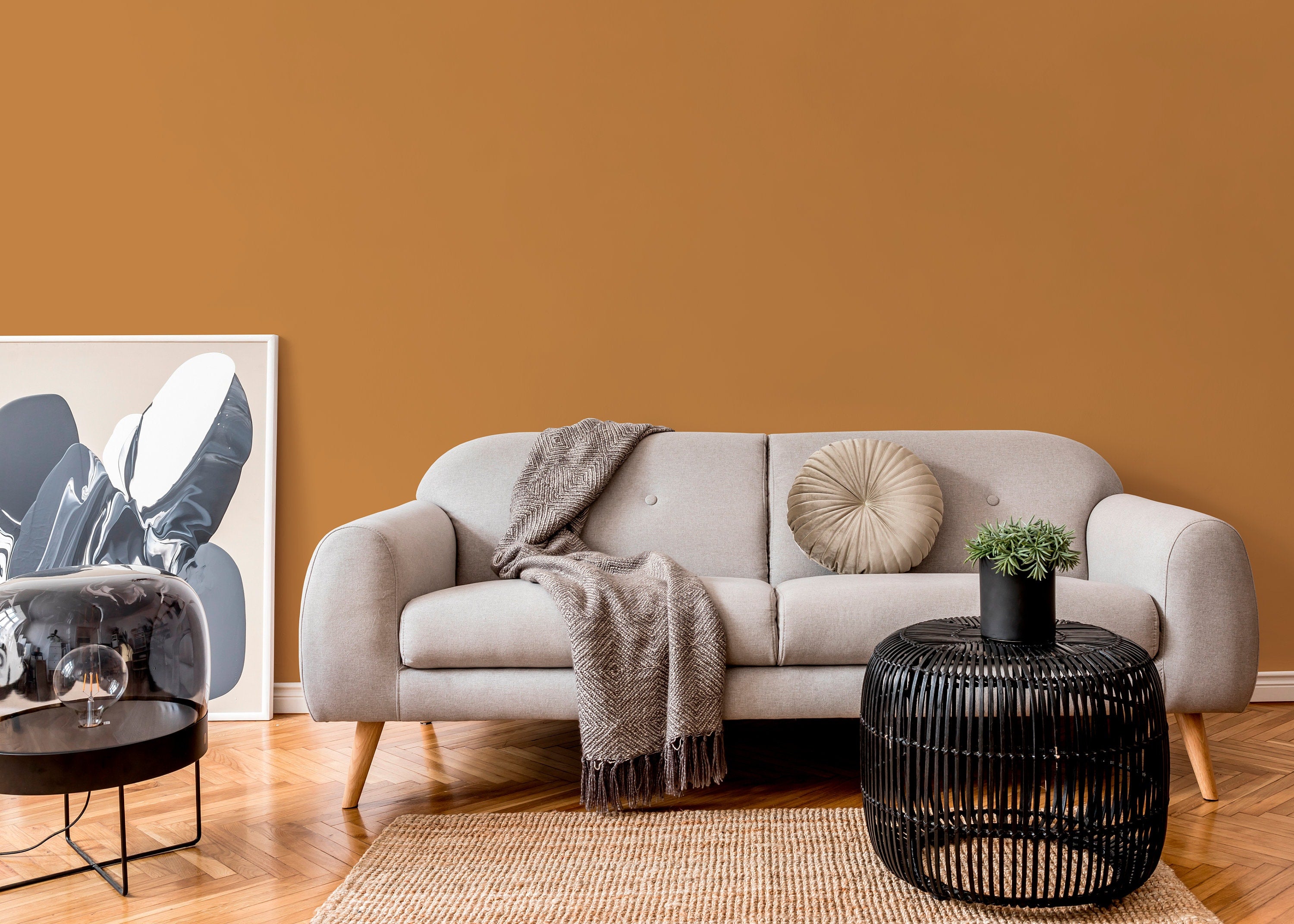 Textured Wallpaper With A Solid Color Design In Bronze - D460