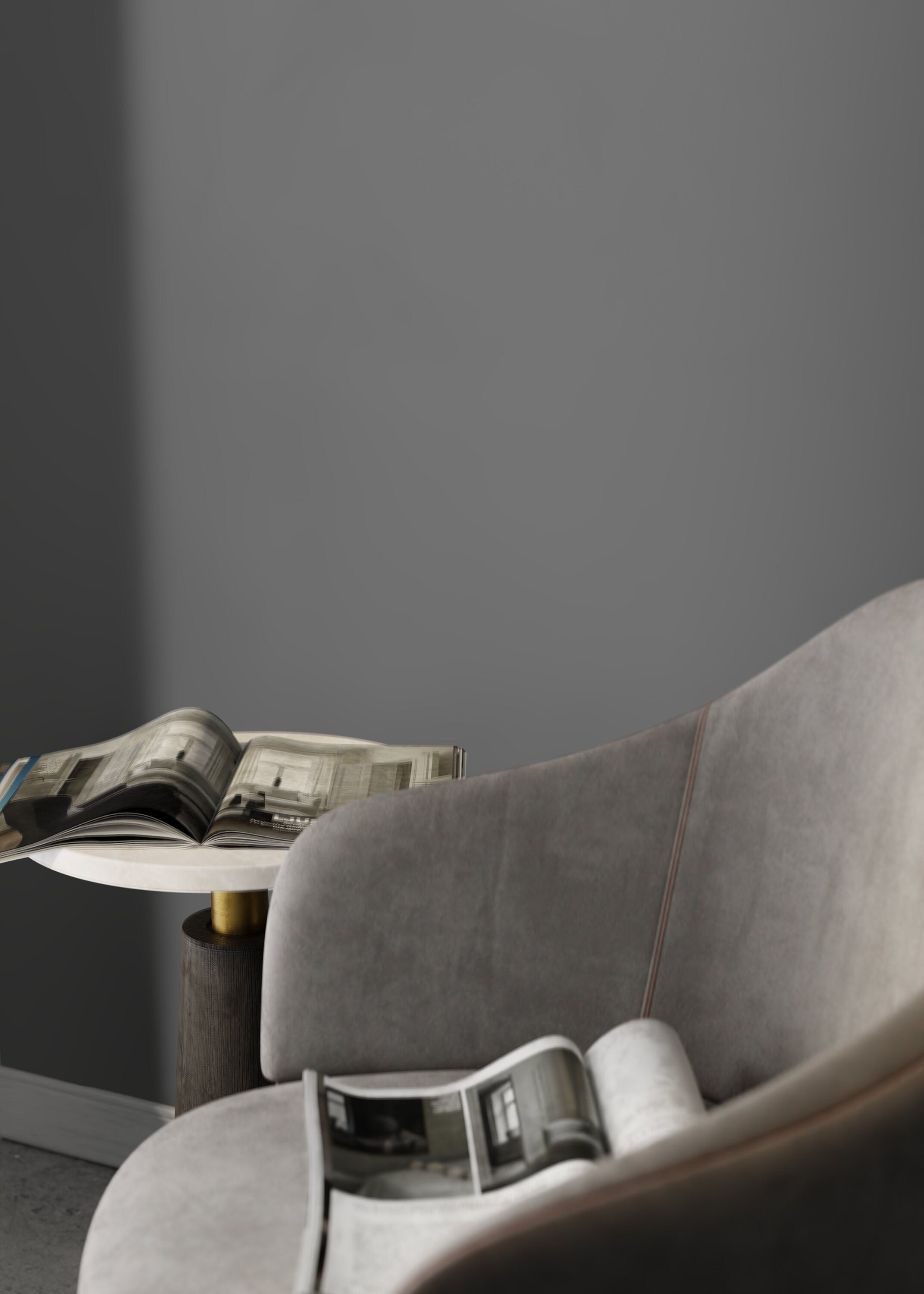 Solid Color Wallpaper With A Minimalist Style In Dark Gray - D413