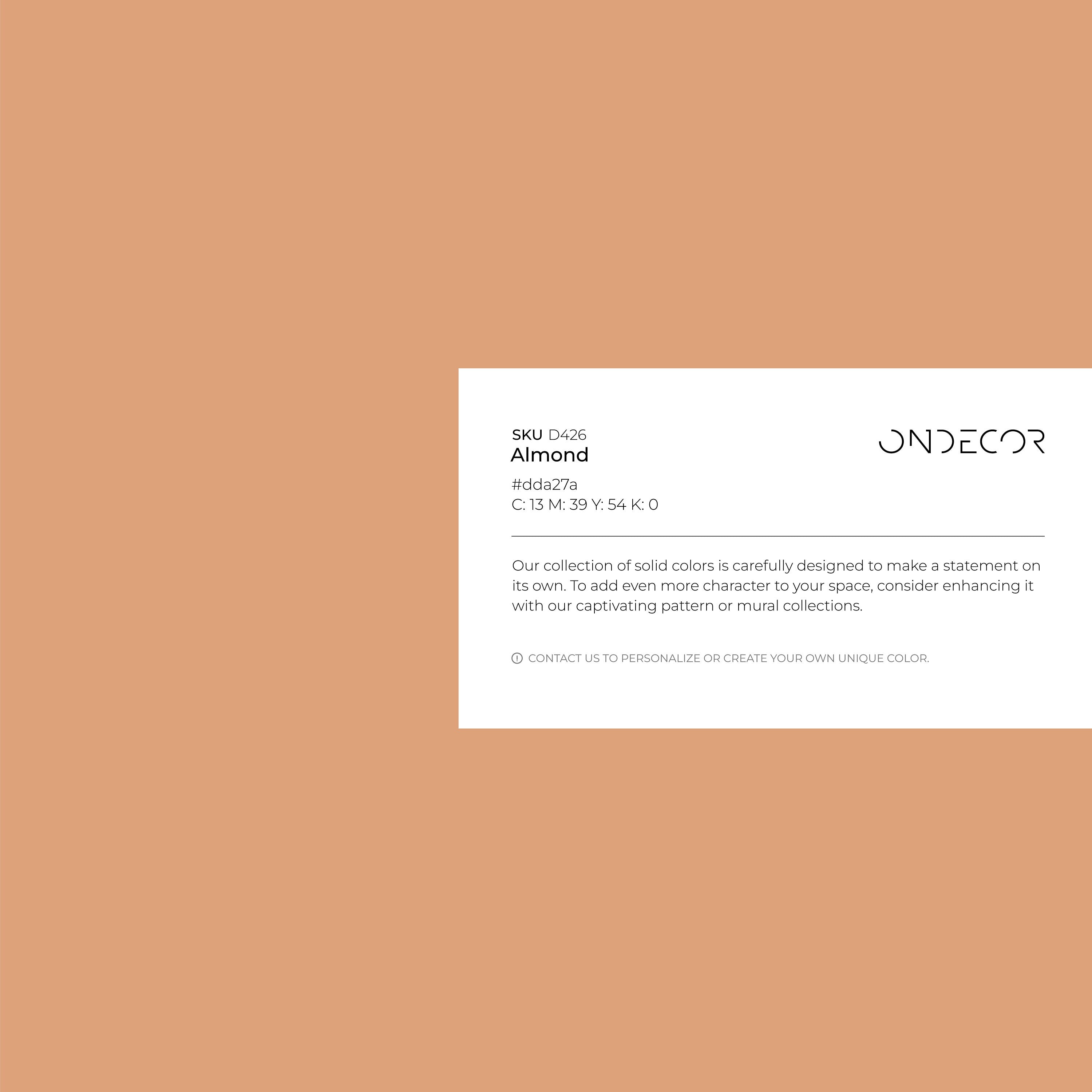 Solid Color Wallpaper Featuring A Warm Almond Tone - D426