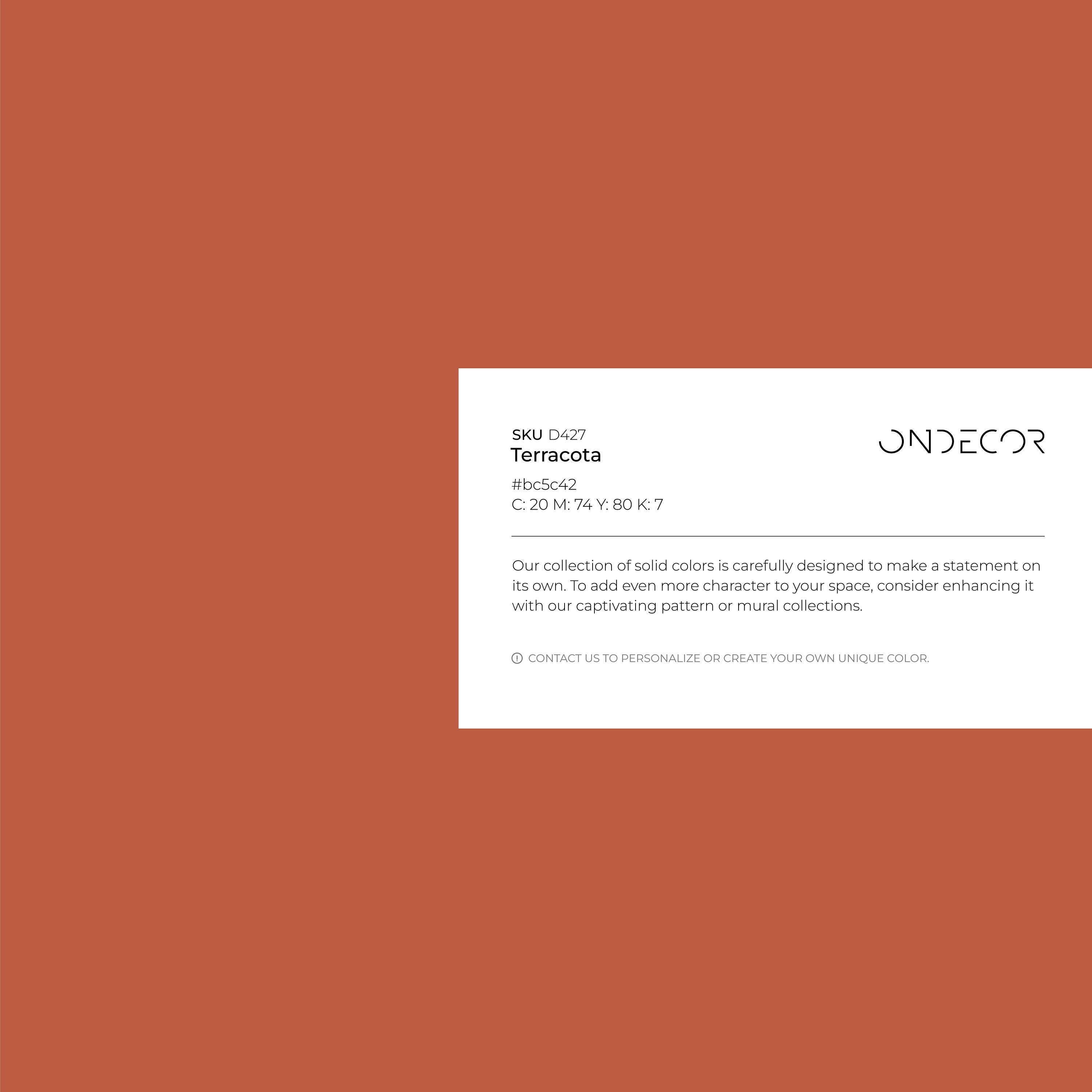 Solid Color Wallpaper With A Warm Terracotta Tone - D427