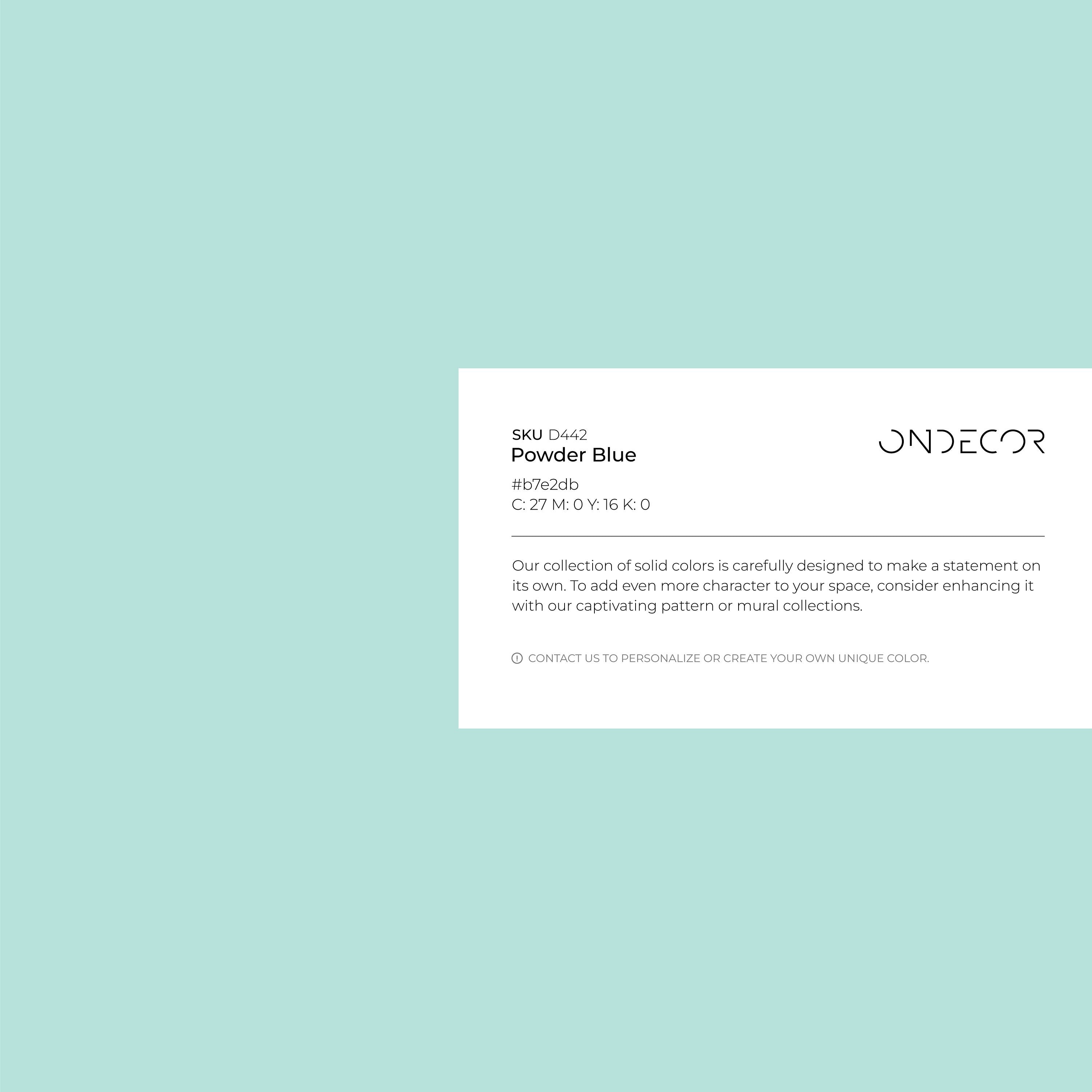 Solid Color Wallpaper With A Minimalist Style In Powder Blue - D442