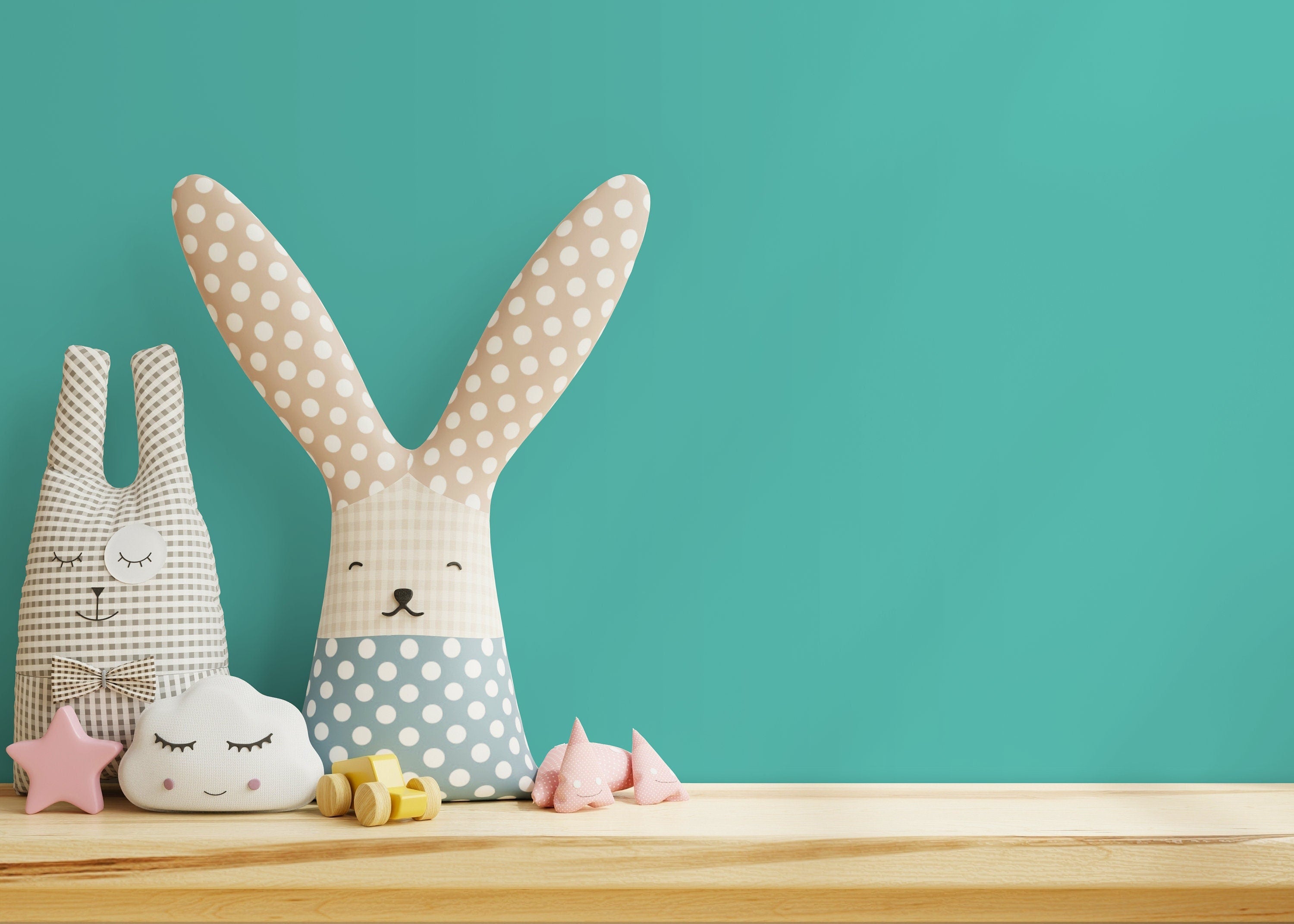 Solid Color Wallpaper In Turquoise - D443