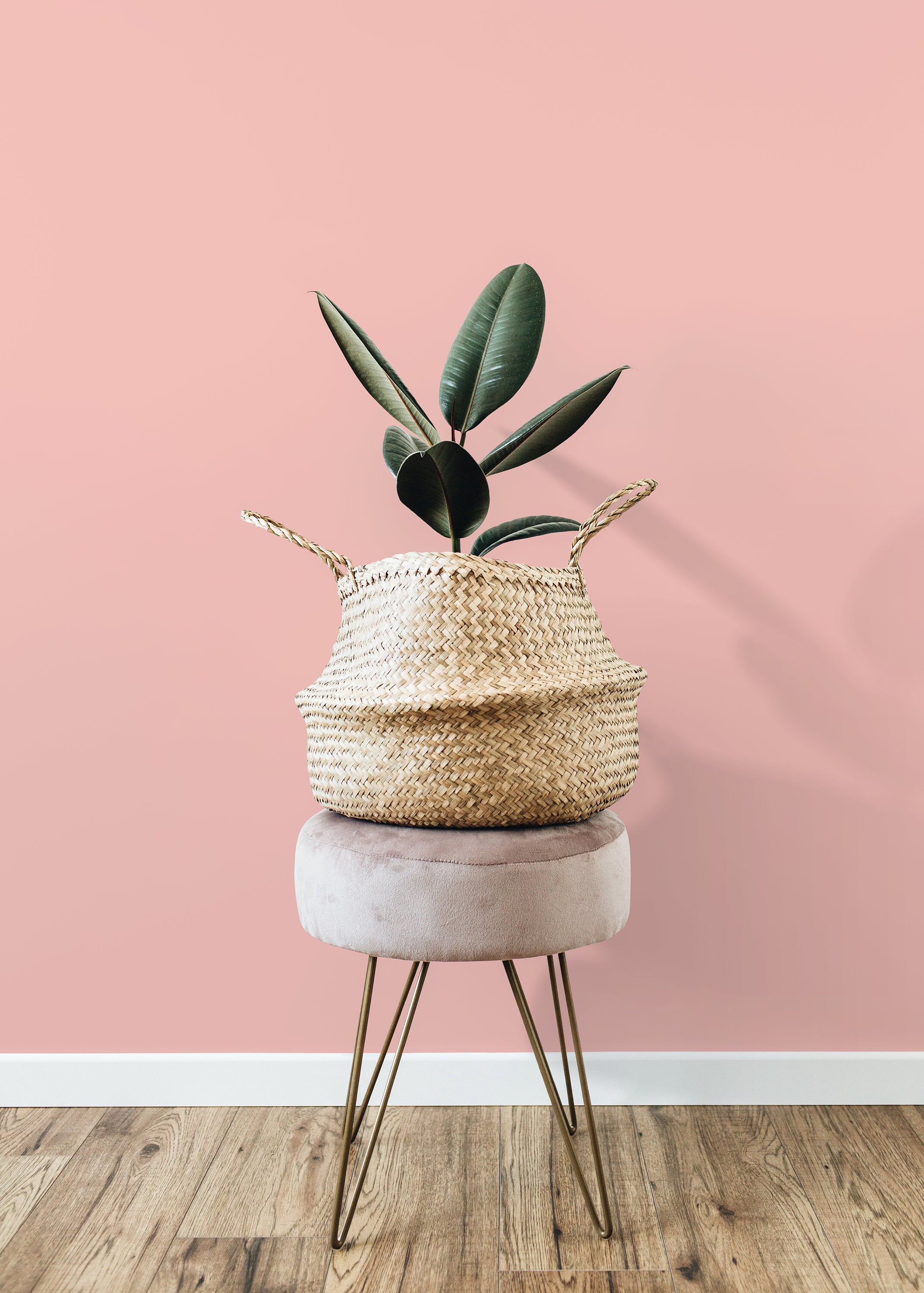 Solid Color Wallpaper With A Minimalist Style In Rosy Pink - D450