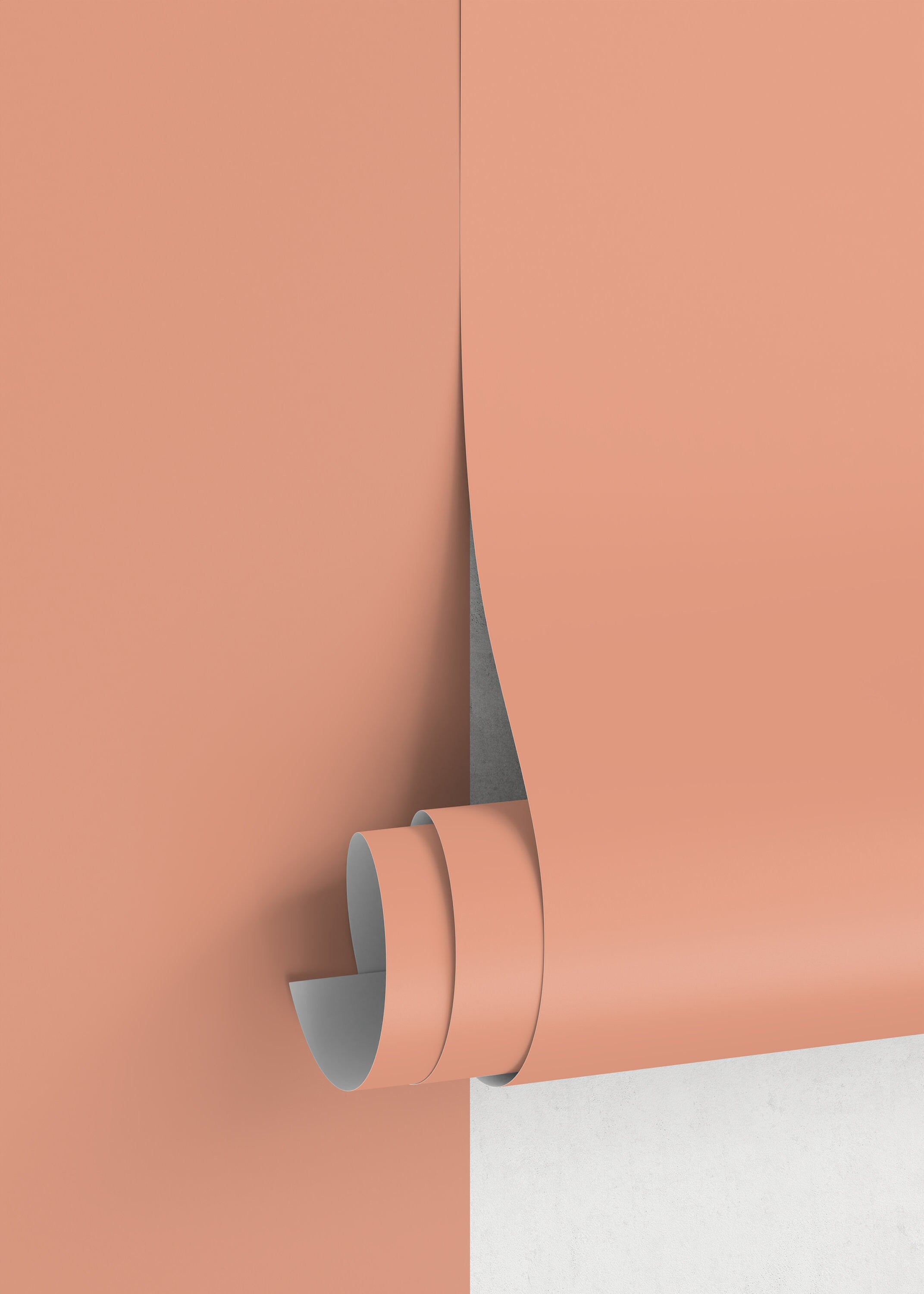 Solid Color Wallpaper In A Dusty Tumbleweed Pink - D461