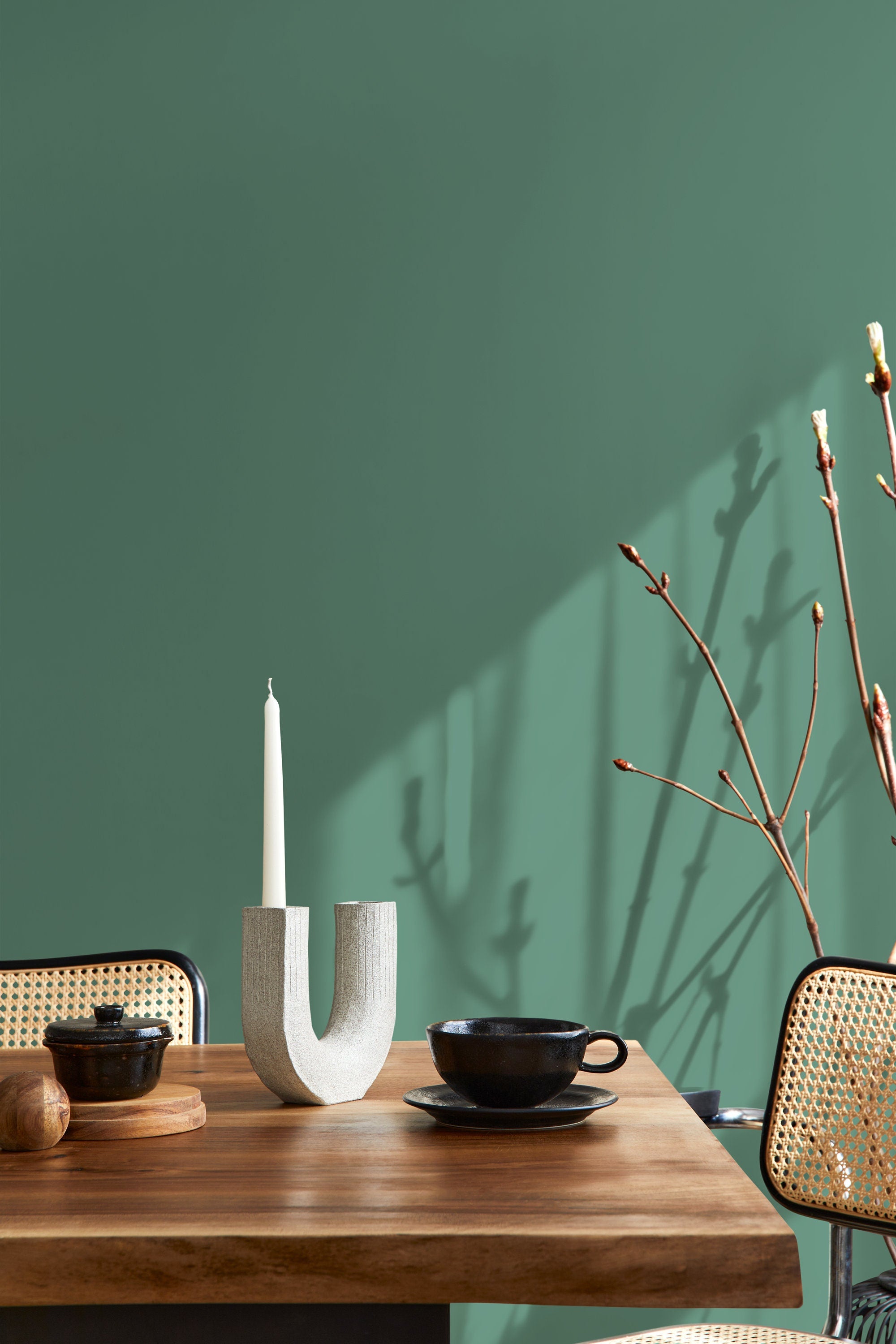 Solid Color Wallpaper In Muted Sage Green - D468