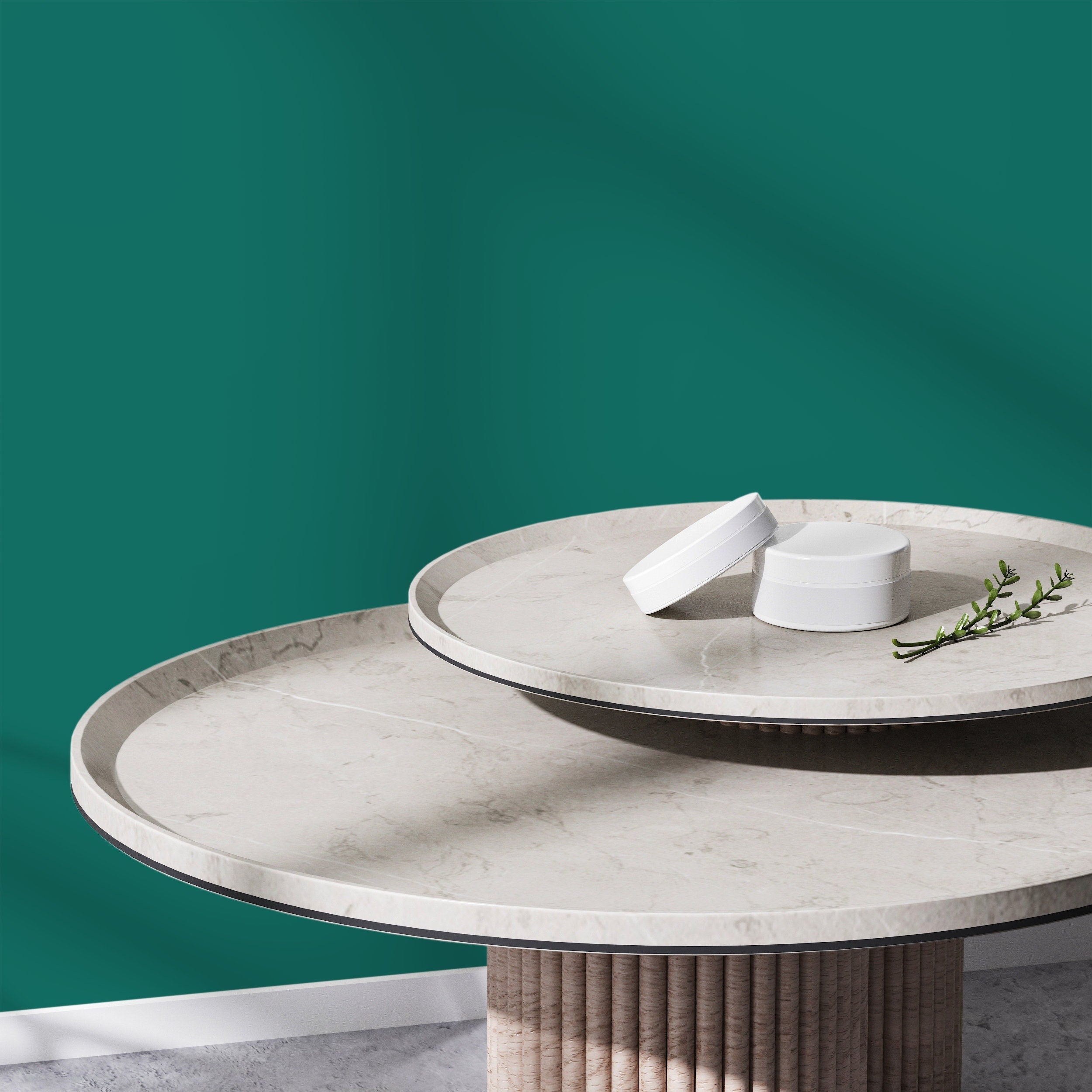 Solid Color Wallpaper In A Rich Green-turquoise - D469