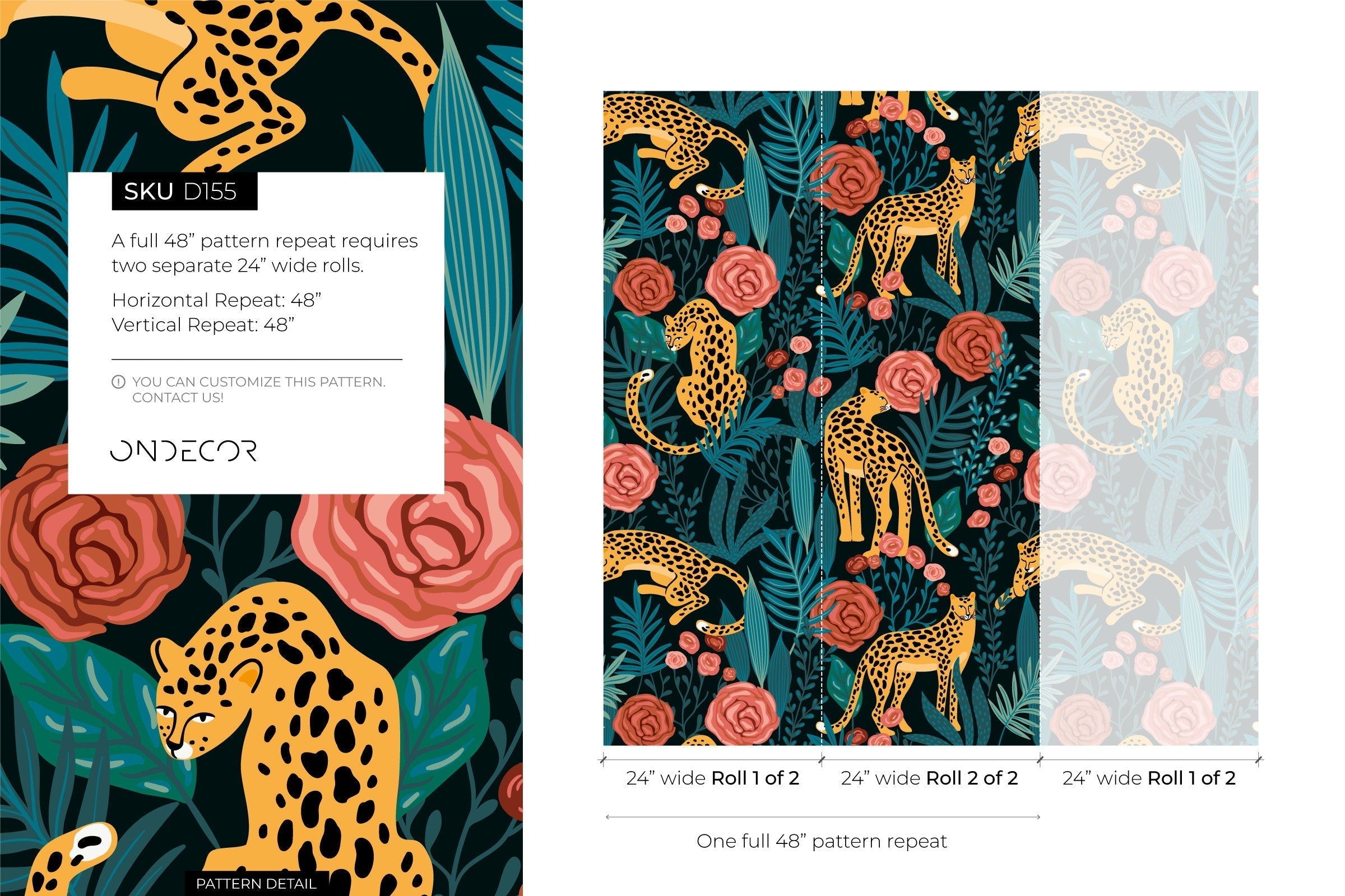 Animal Wallpaper Featuring Jungle Tigers And Roses In Pink, Yellow, And Teal - D155