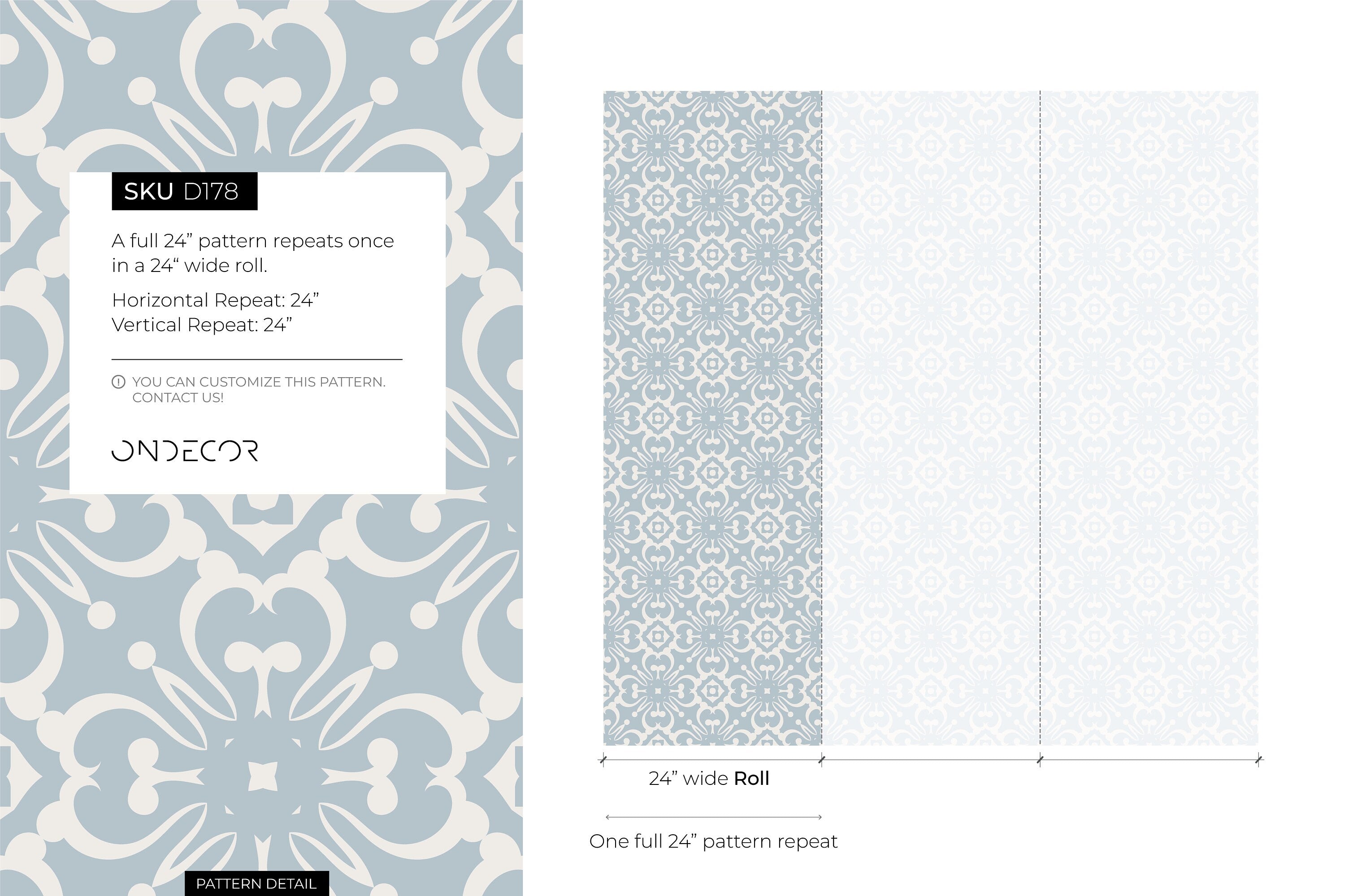 Tile Wallpaper With An Intricate Mediterranean Motif In Light Blue And Cream - D178