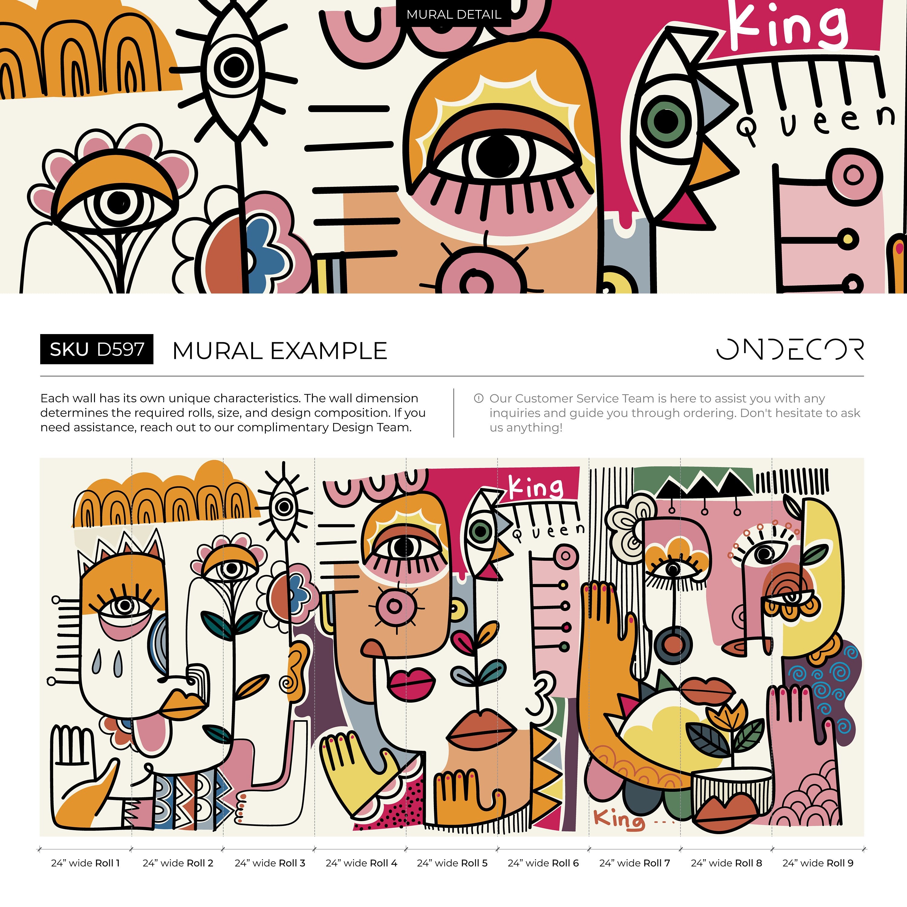 Abstract Wallpaper With A Cubist Face Collage In Pink, Orange, And Yellow - D597