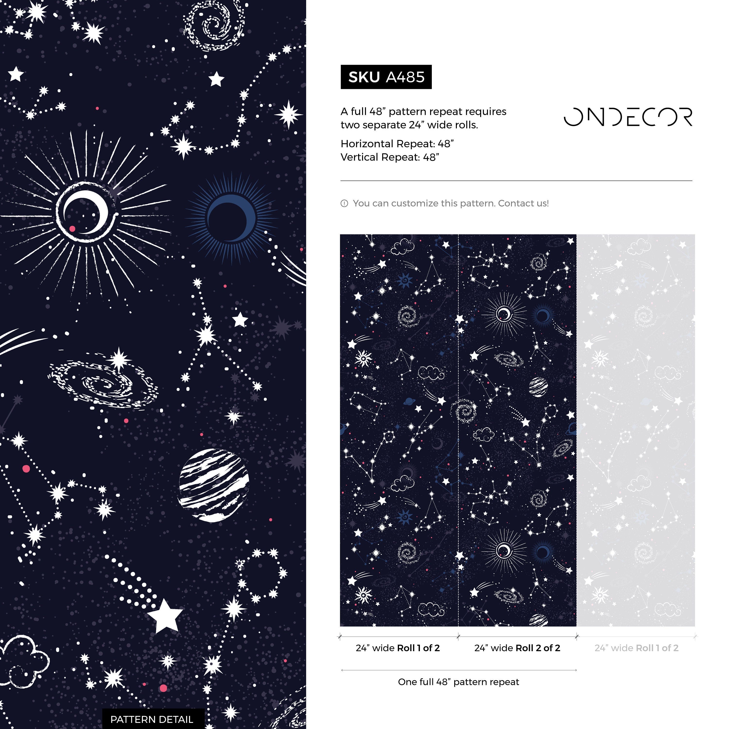 Space Wallpaper With Stars And Galaxies In Blue, White, And Pink - A485