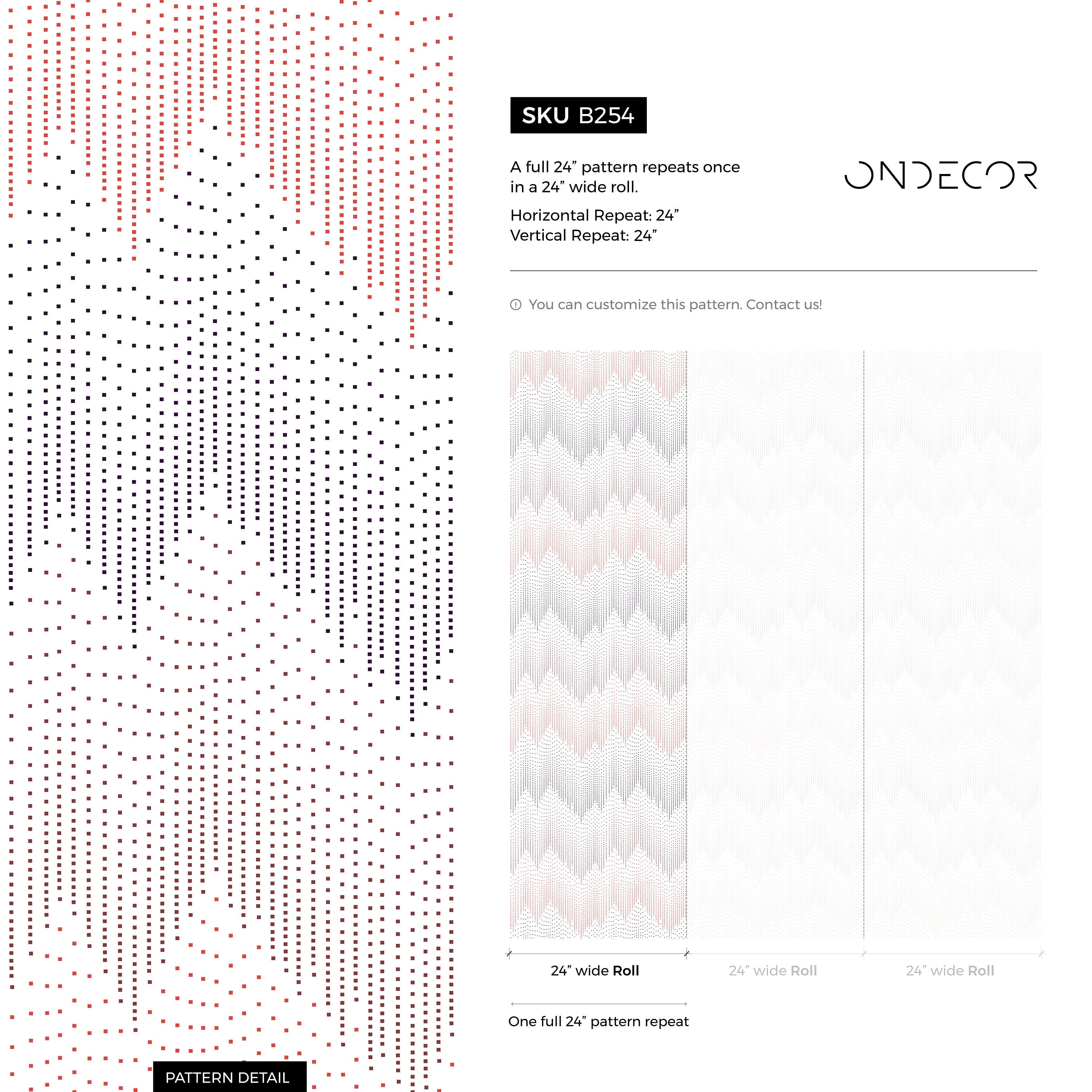 Abstract Wallpaper With A Cascading Dot Motif In Black And Red - B254