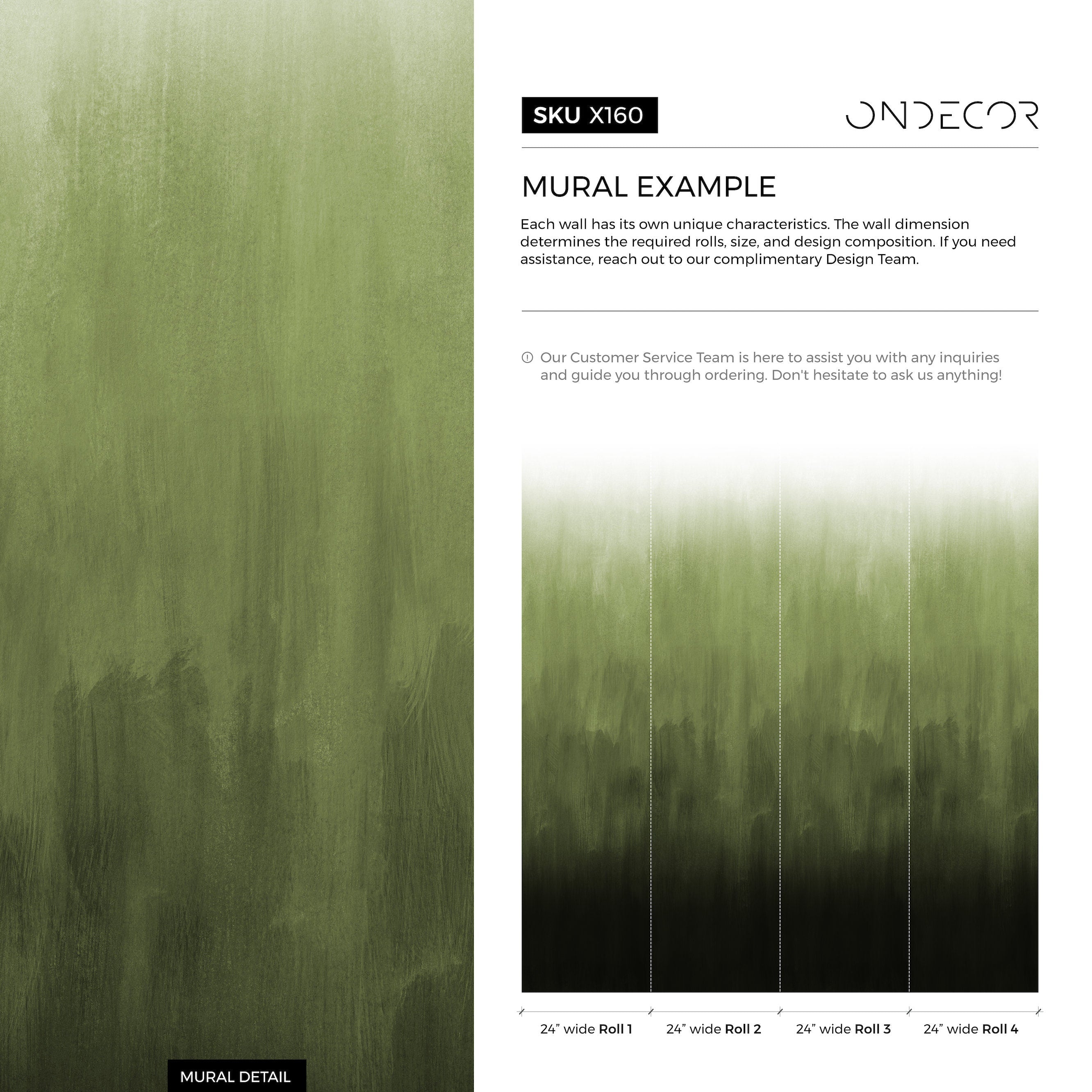 Abstract Wallpaper With An Ombre Effect In Green And Black - X160