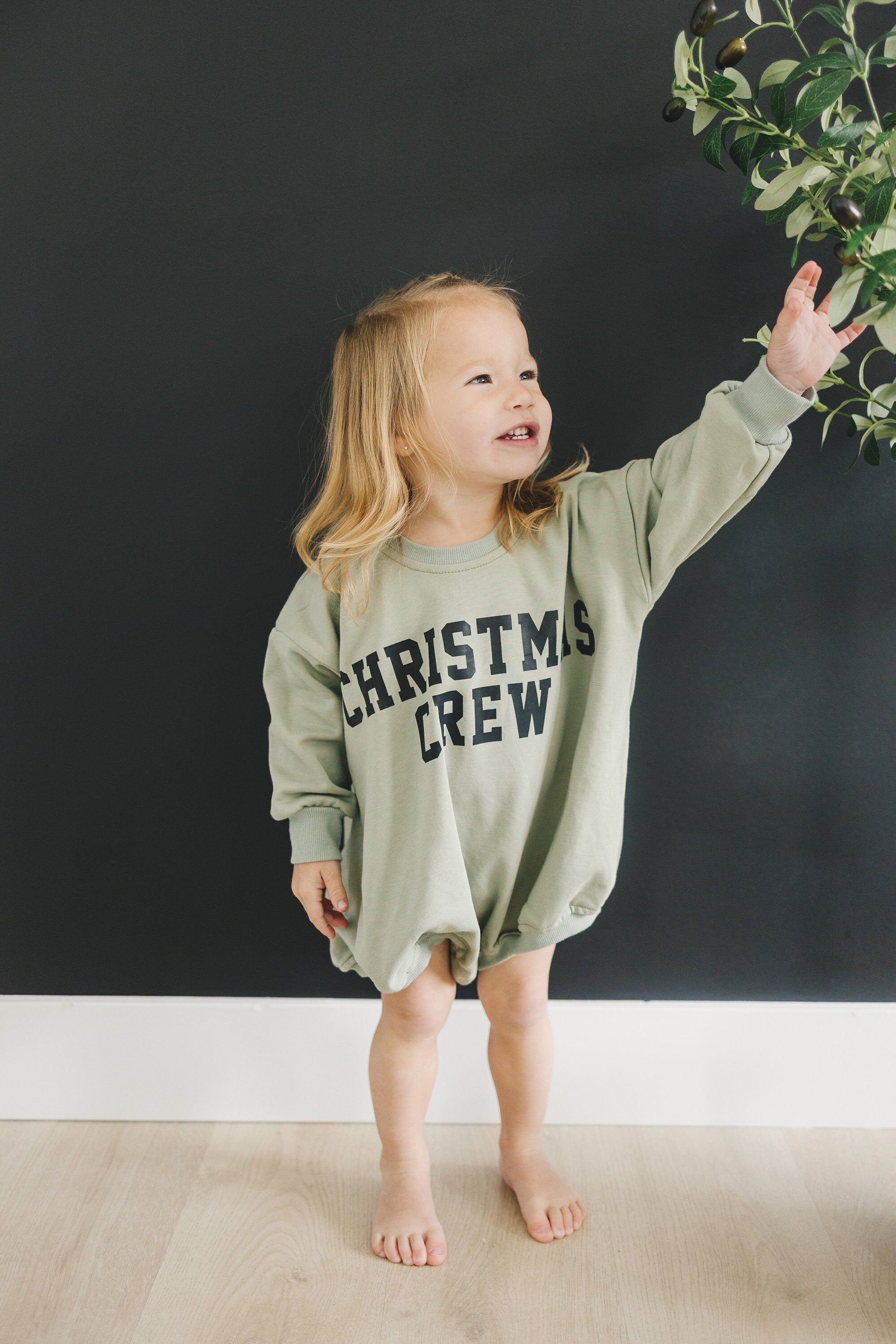 Christmas Crew Sweatshirt Romper - More Colors