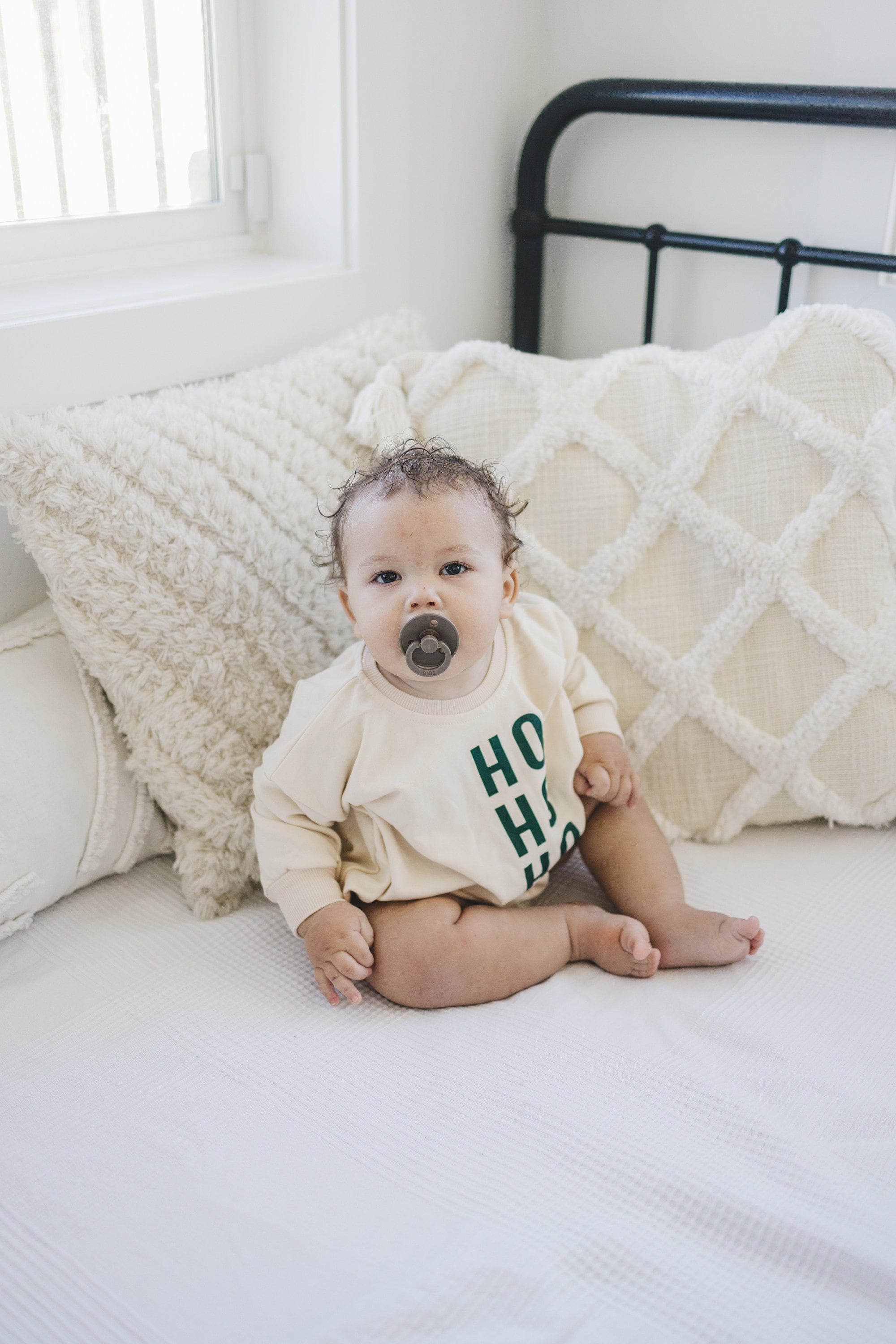 Ho Ho Ho Christmas Sweatshirt Romper