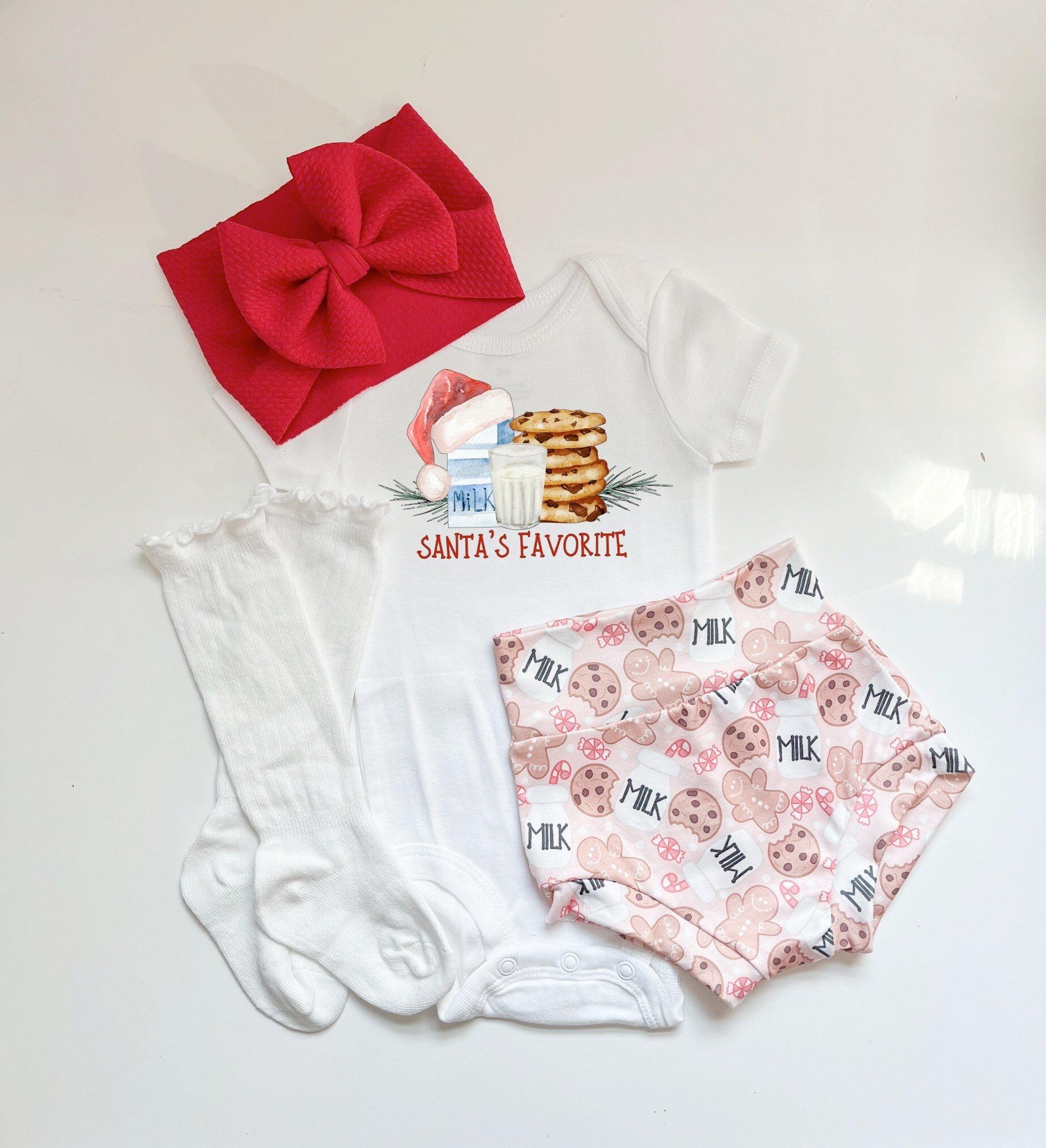 Christmas Milk And Cookies Bummies Set
