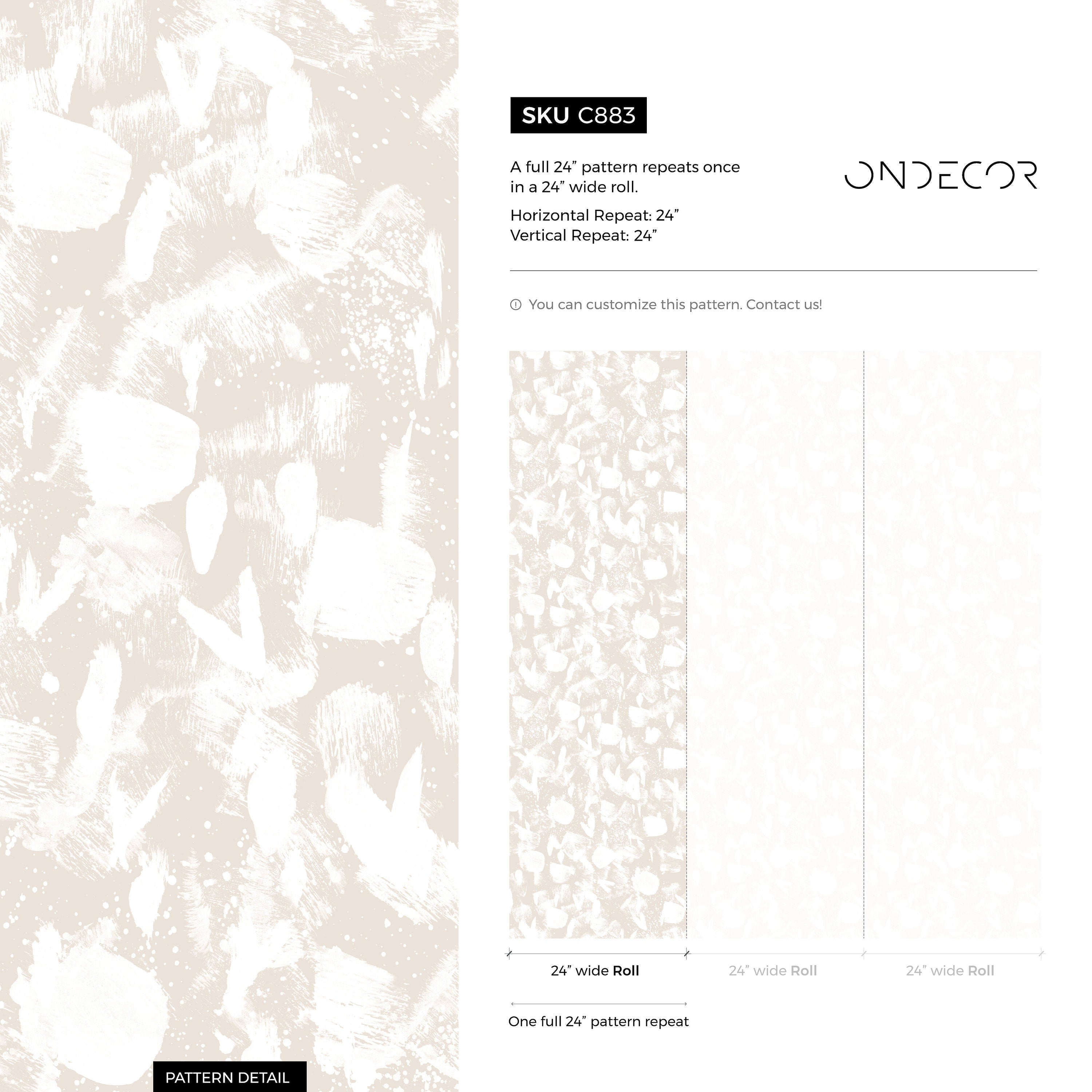 Abstract Wallpaper With A Subtle Painted Texture In Beige And Cream - C883