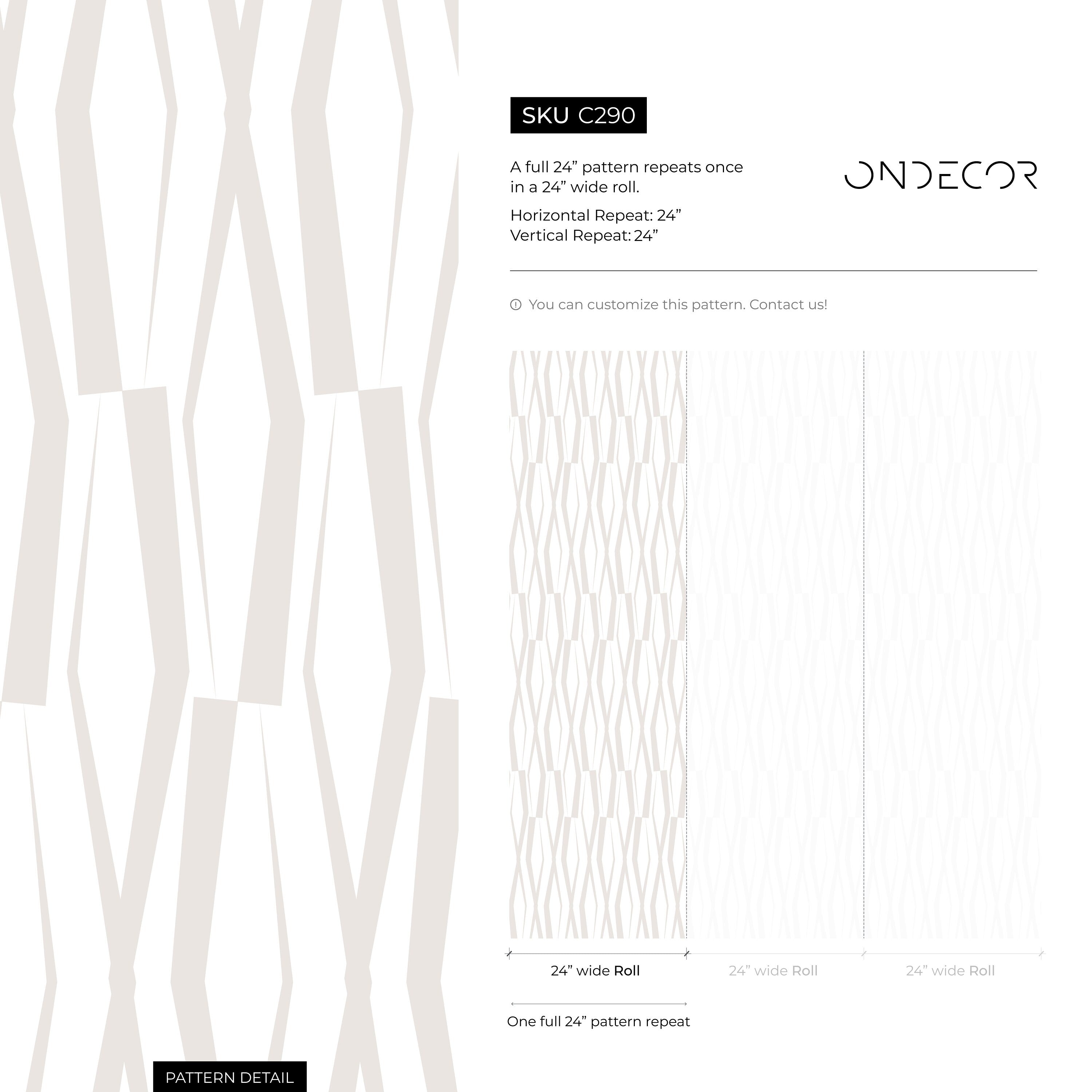 Abstract Wallpaper With Wavy Vertical Lines In Light Gray And Beige - C290