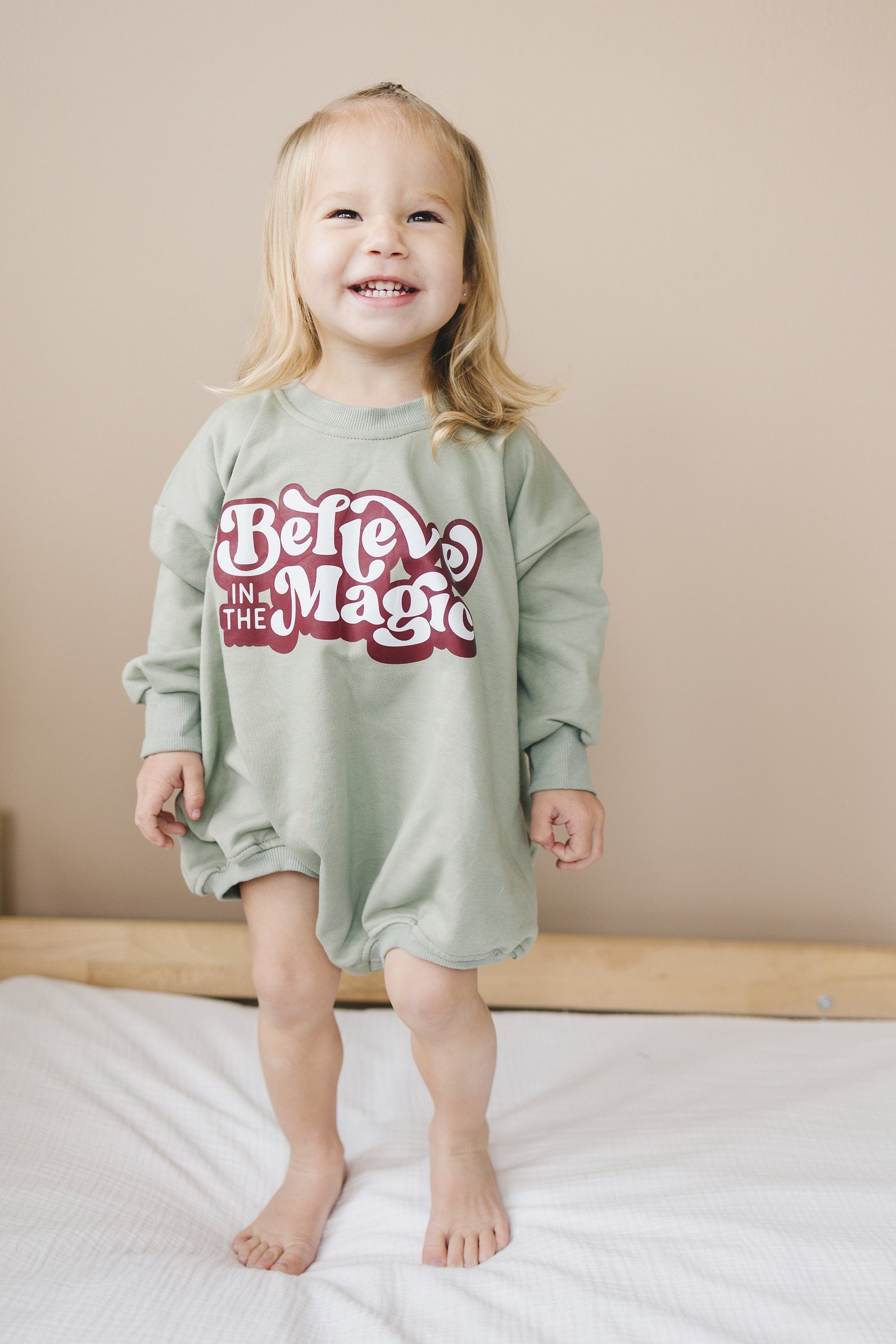 Believe In The Magic Christmas Sweatshirt Romper