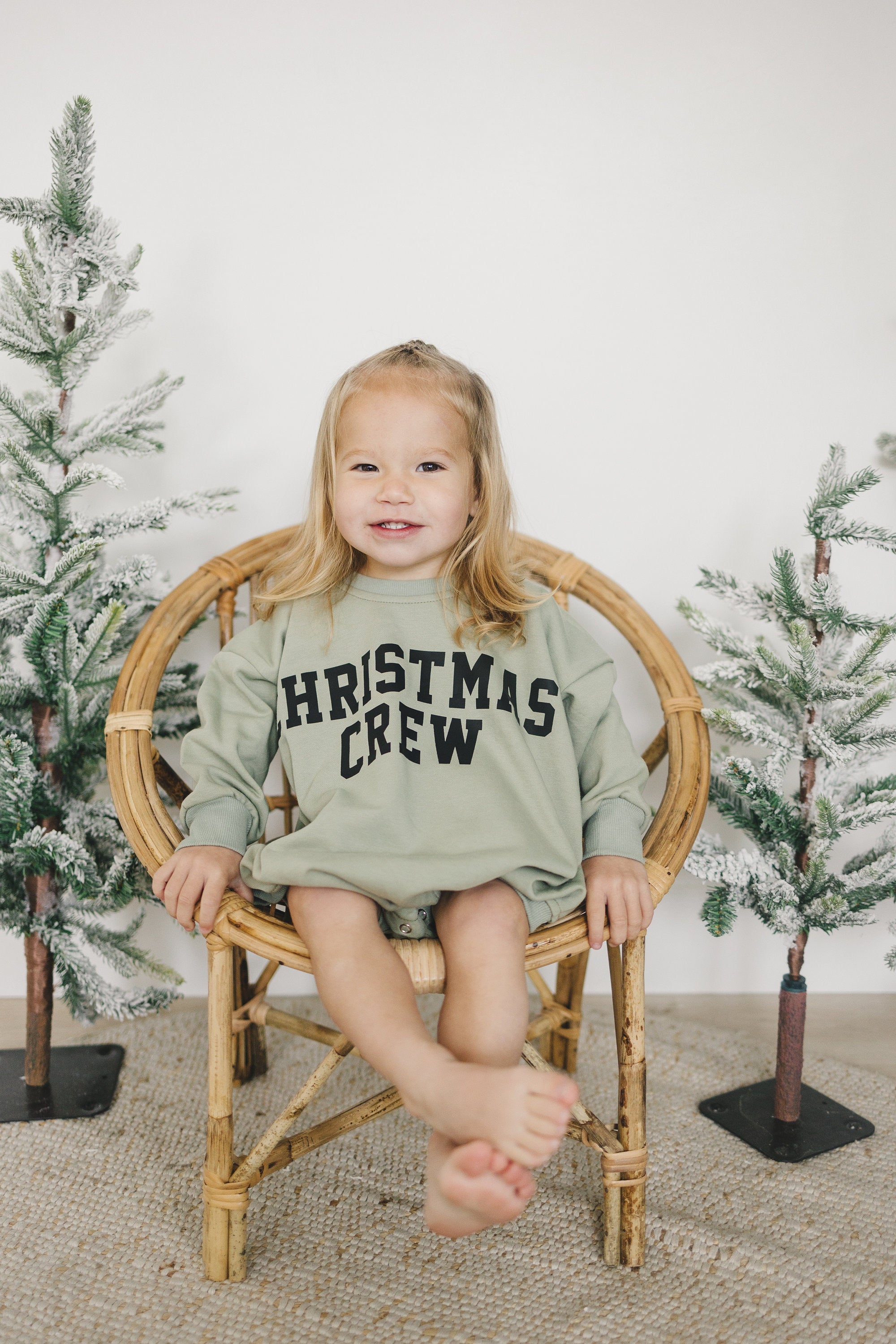 Christmas Crew Sweatshirt Romper - More Colors