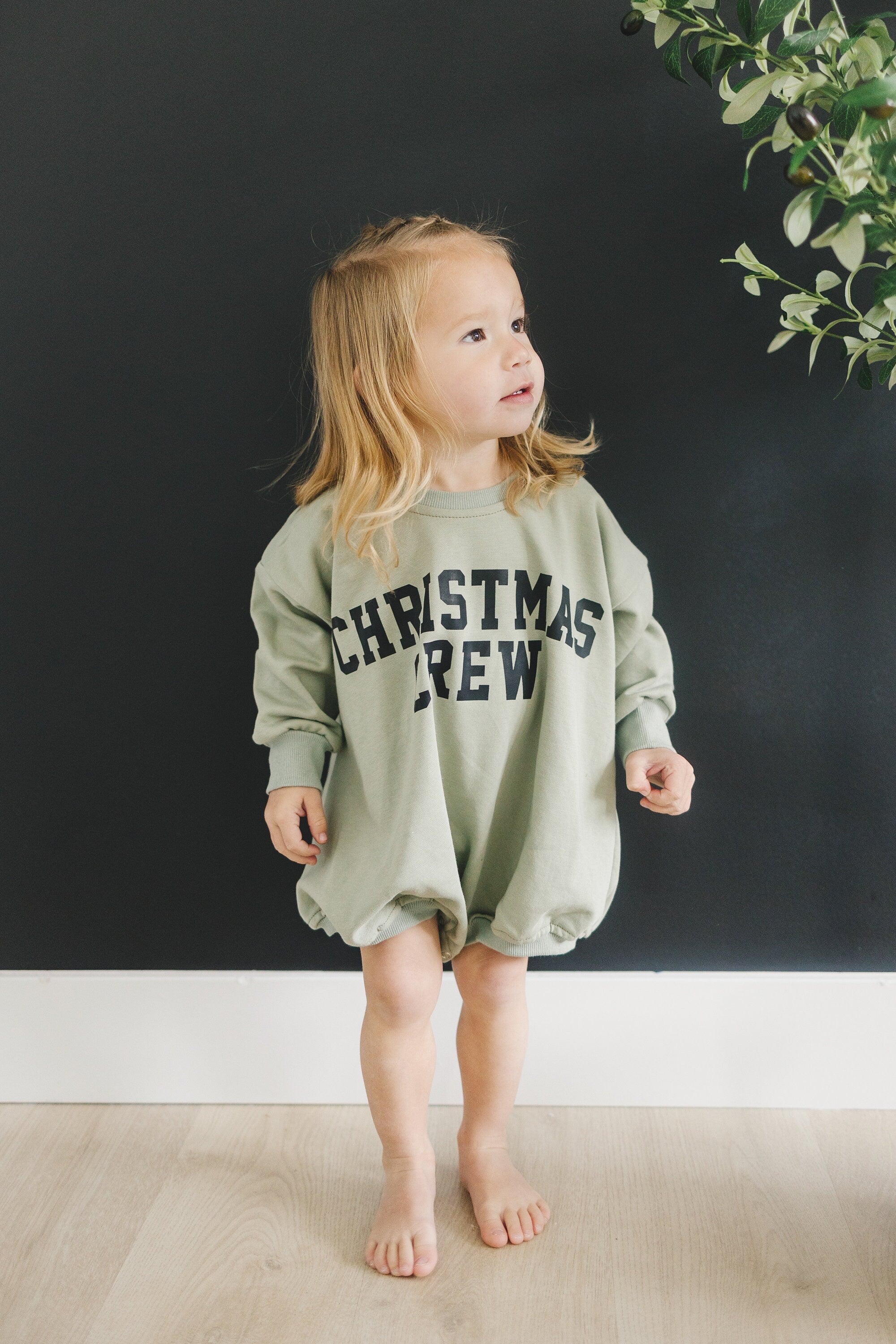 Christmas Crew Sweatshirt Romper - More Colors