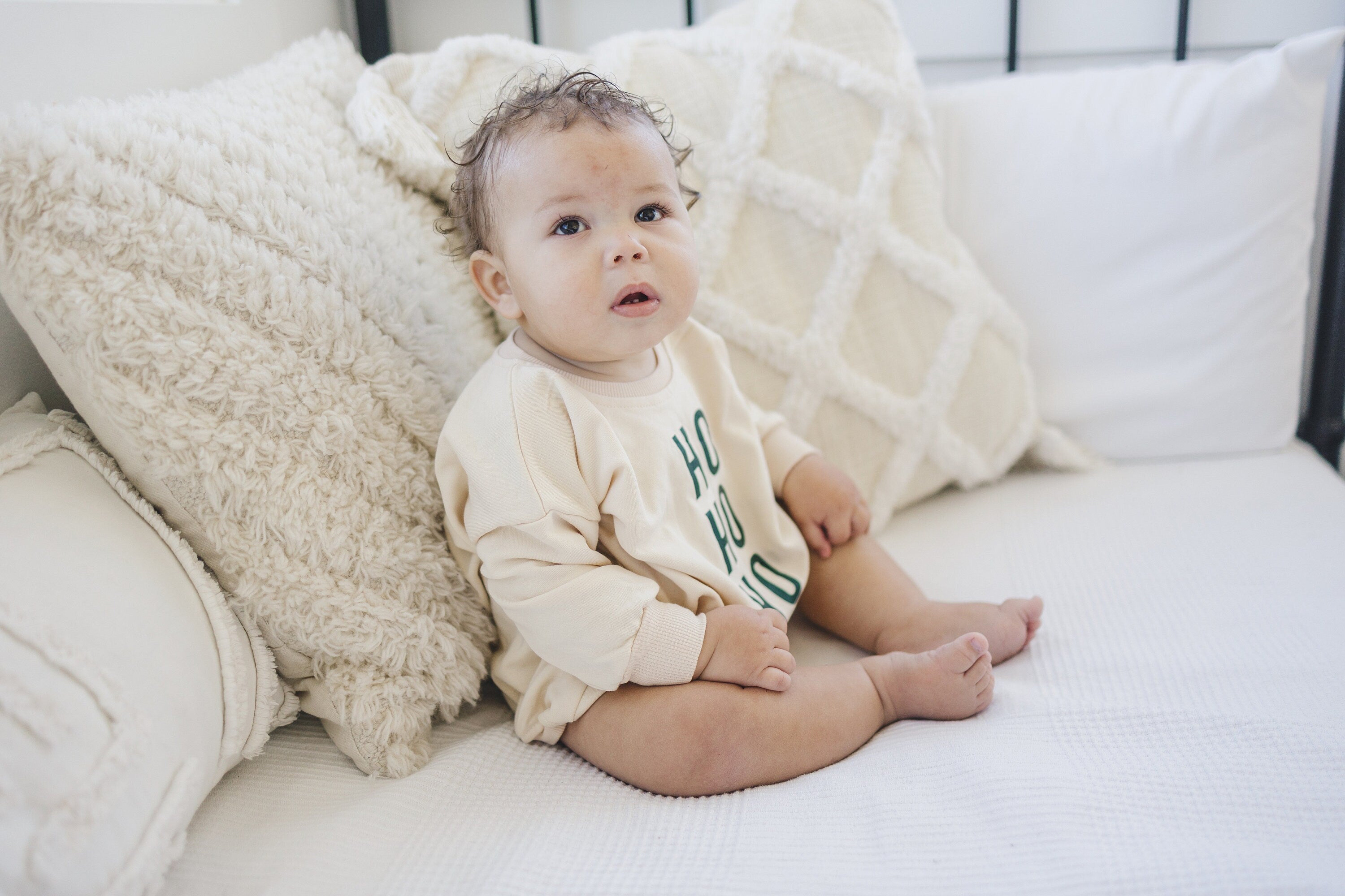 Ho Ho Ho Christmas Sweatshirt Romper