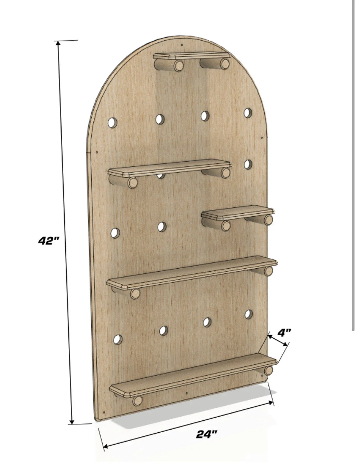 Raerae- Pegboard Display Shelf