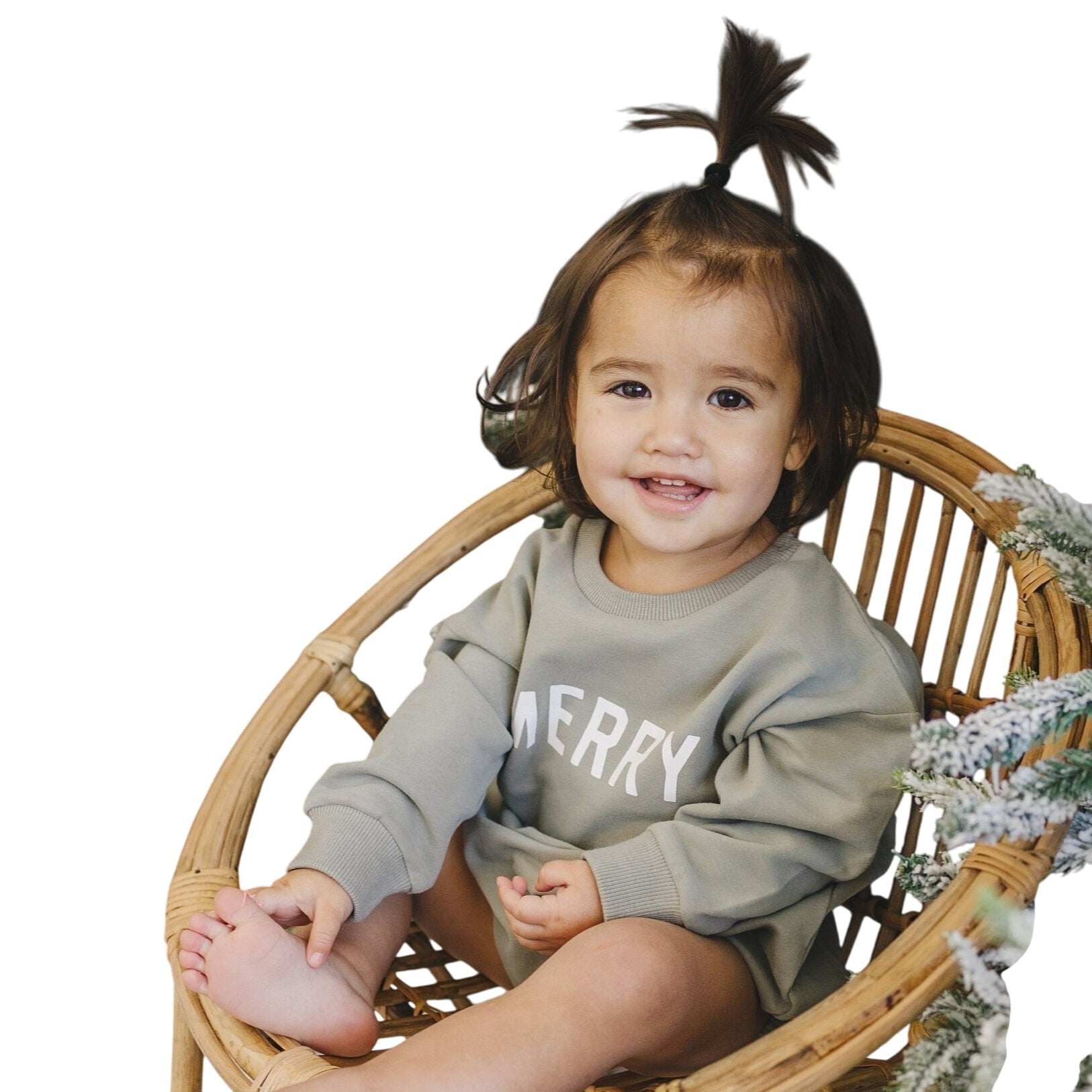 Merry Organic Cotton Sweatshirt Romper
