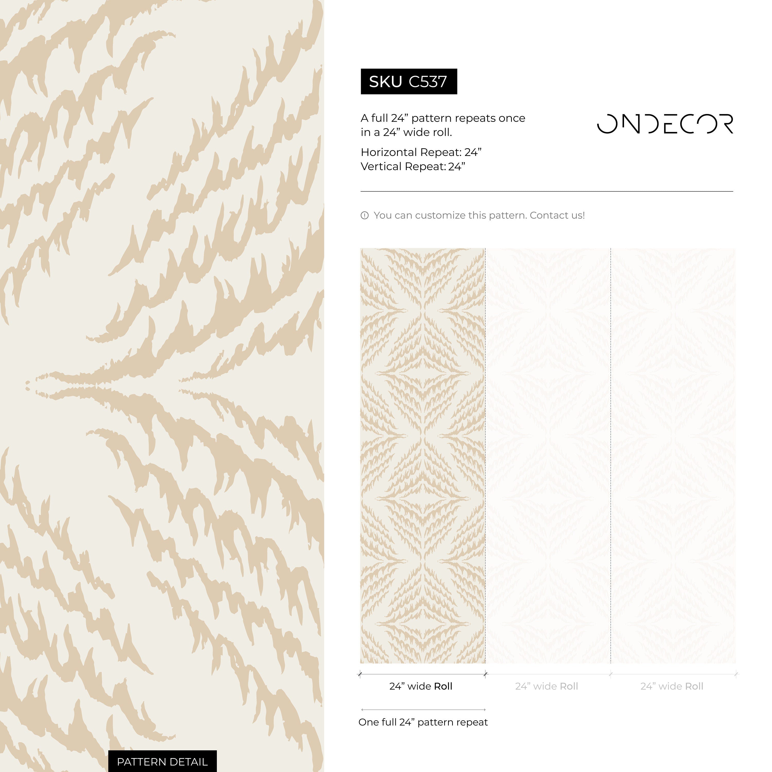Boho Wallpaper With An Ikat Diamond Motif In Beige And Cream - C537